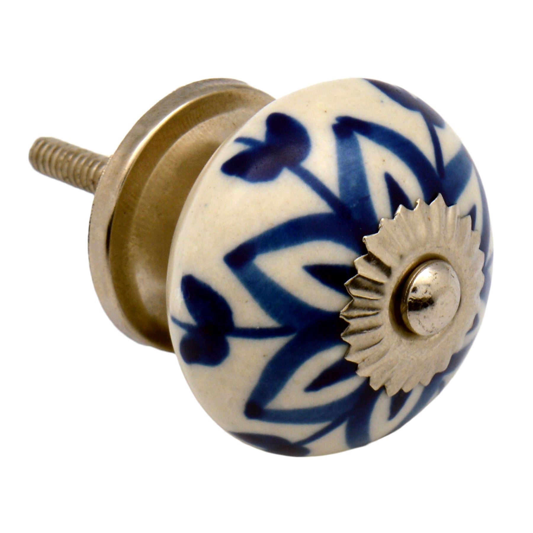 Door Knobs Ceramic Cupboard Drawer Pull Handle Floral Cabinet Knob 1/6/12/24PK - Picture 5 of 48