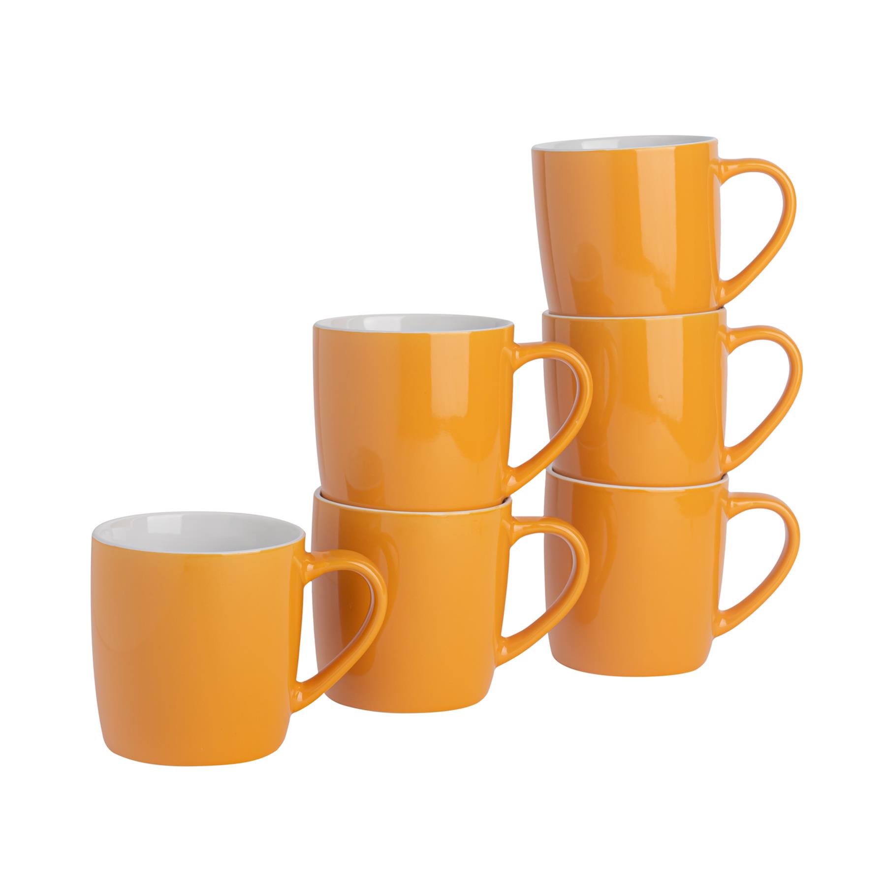 Tea Coffee Mugs Ceramic Contemporary Coloured Drinks Mug, 340ml - Set of 6 - Picture 154 of 170