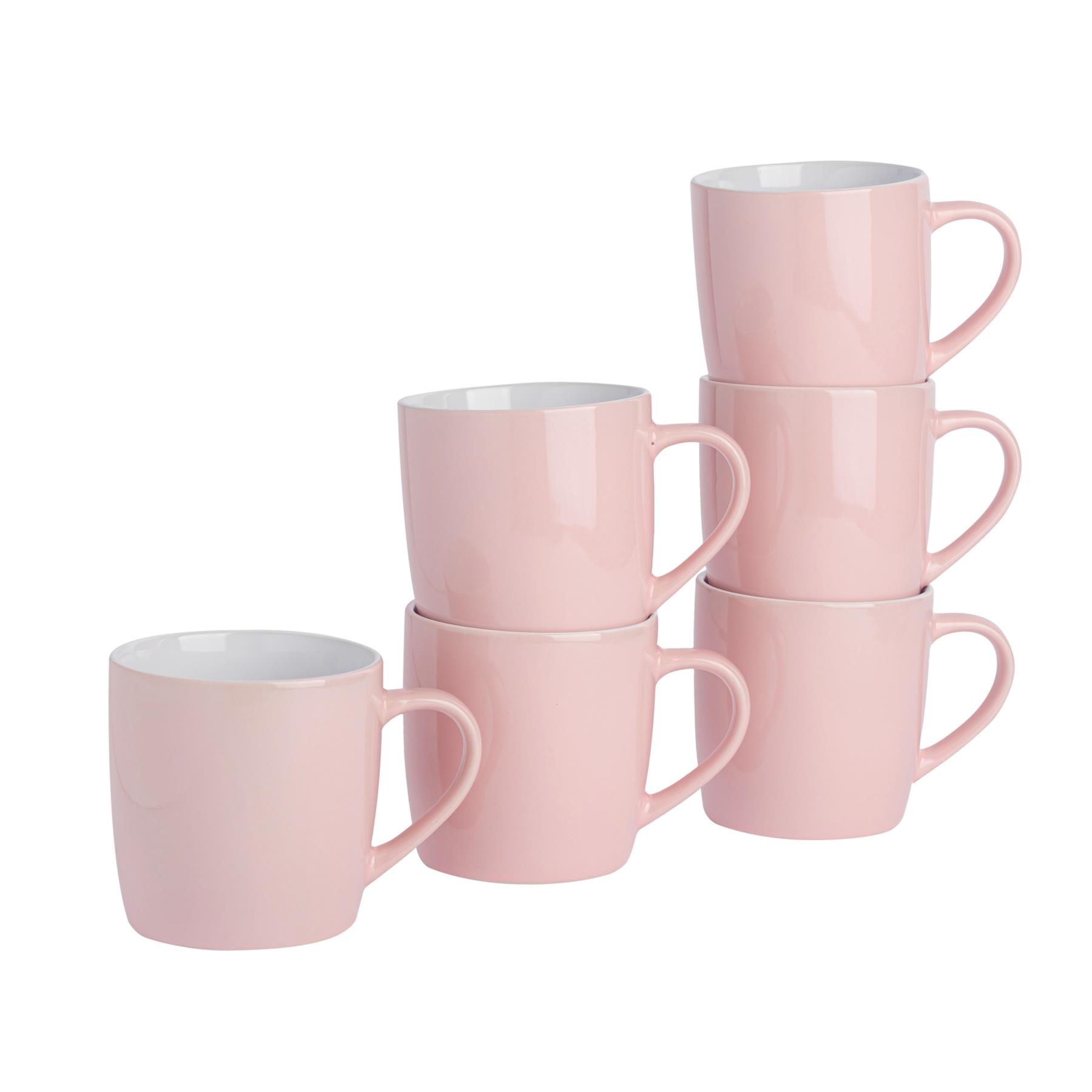 Tea Coffee Mugs Ceramic Contemporary Coloured Drinks Mug, 340ml - Set of 6 - Picture 94 of 170
