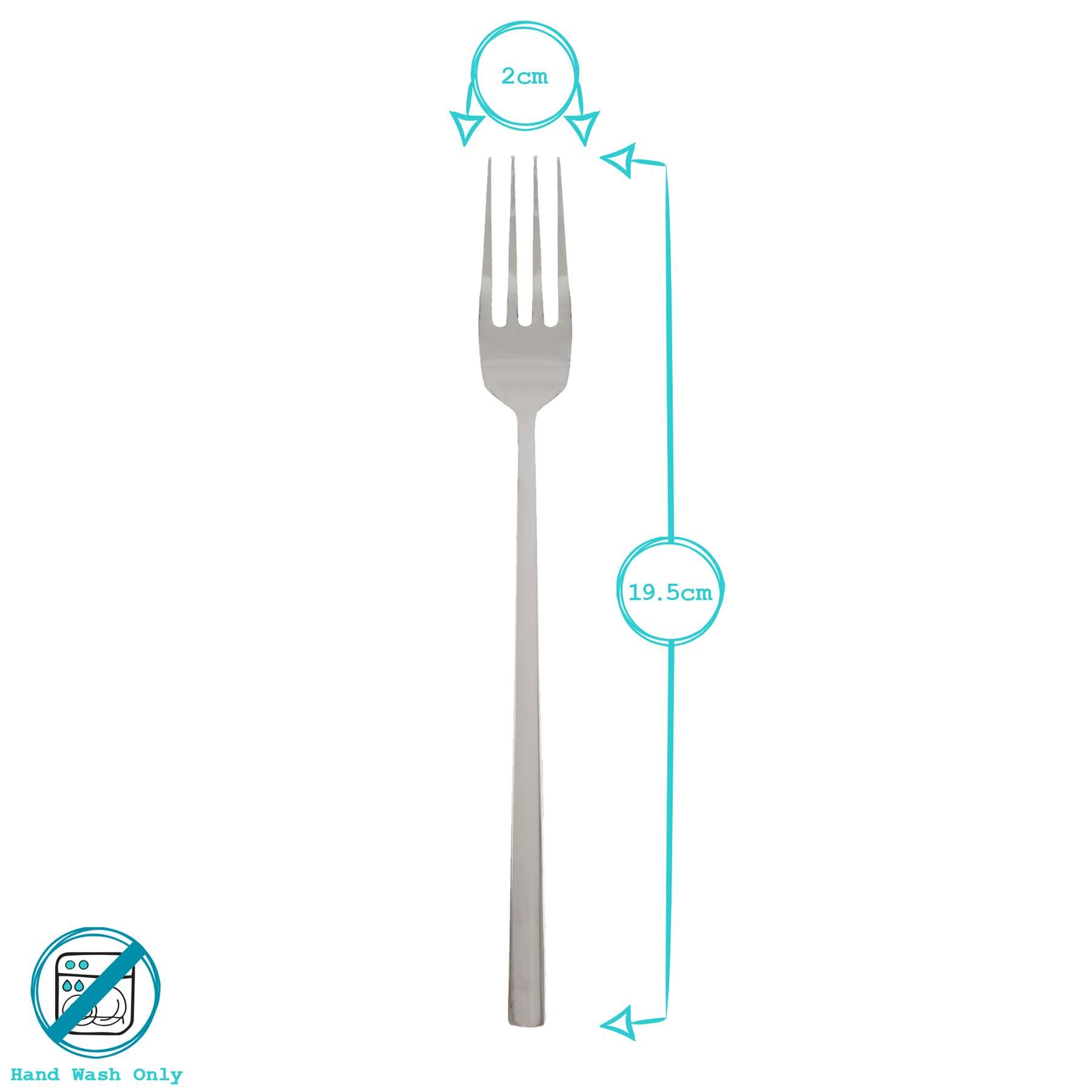 Stainless Steel Dinner Forks 19.5cm Quality Kitchen Dining Dessert Cutlery Set - Picture 25 of 38