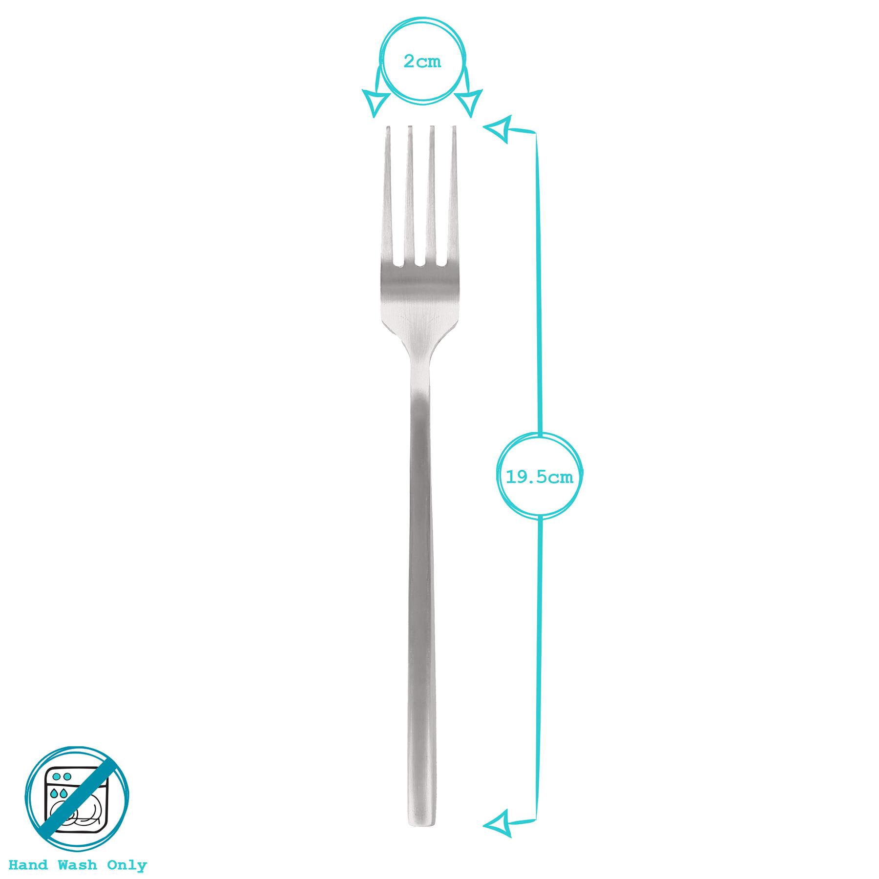Stainless Steel Dinner Forks 19.5cm Quality Kitchen Dining Dessert Cutlery Set - Picture 34 of 38