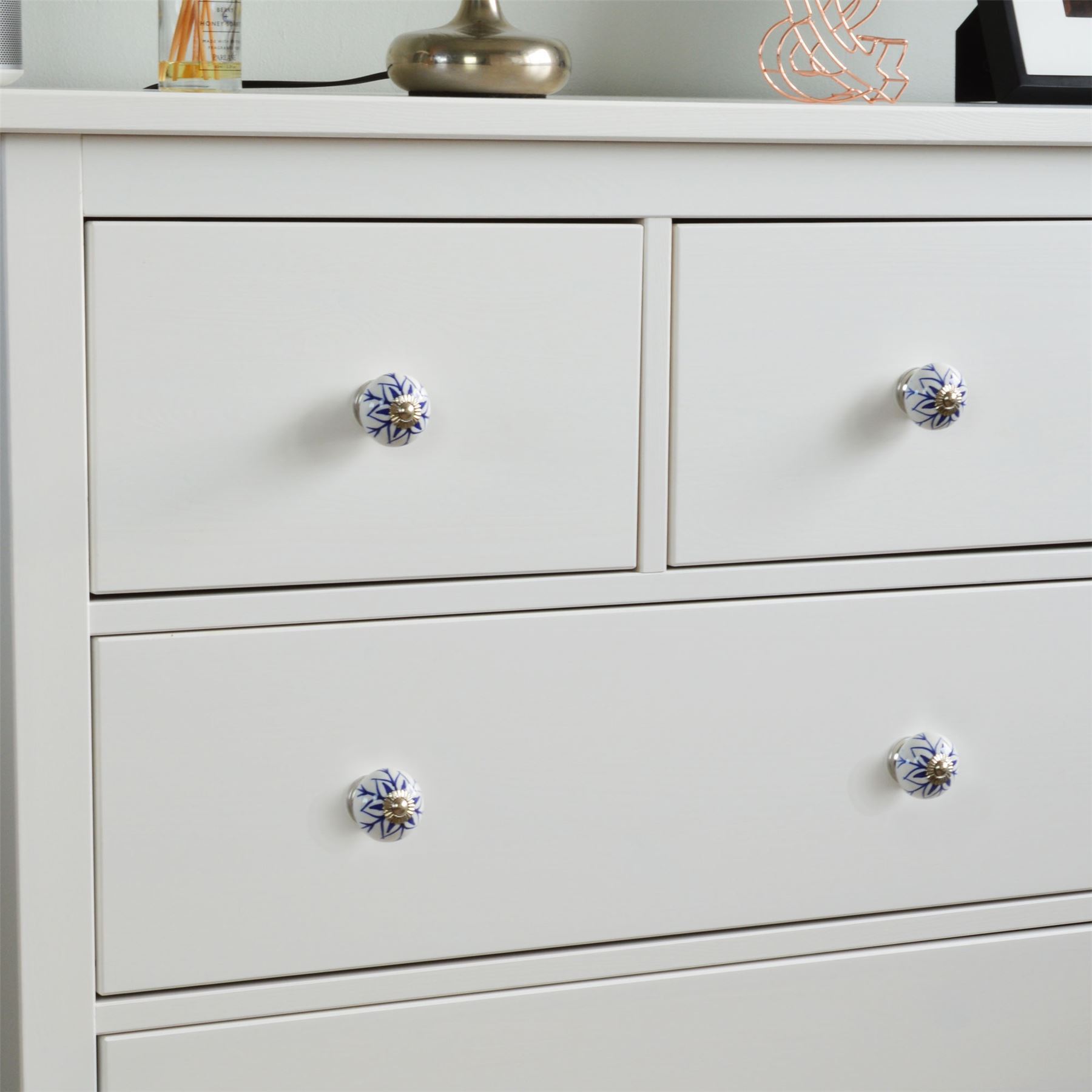 Door Knobs Ceramic Cupboard Drawer Pull Handle Floral Cabinet Knob 1/6/12/24PK - Picture 8 of 48