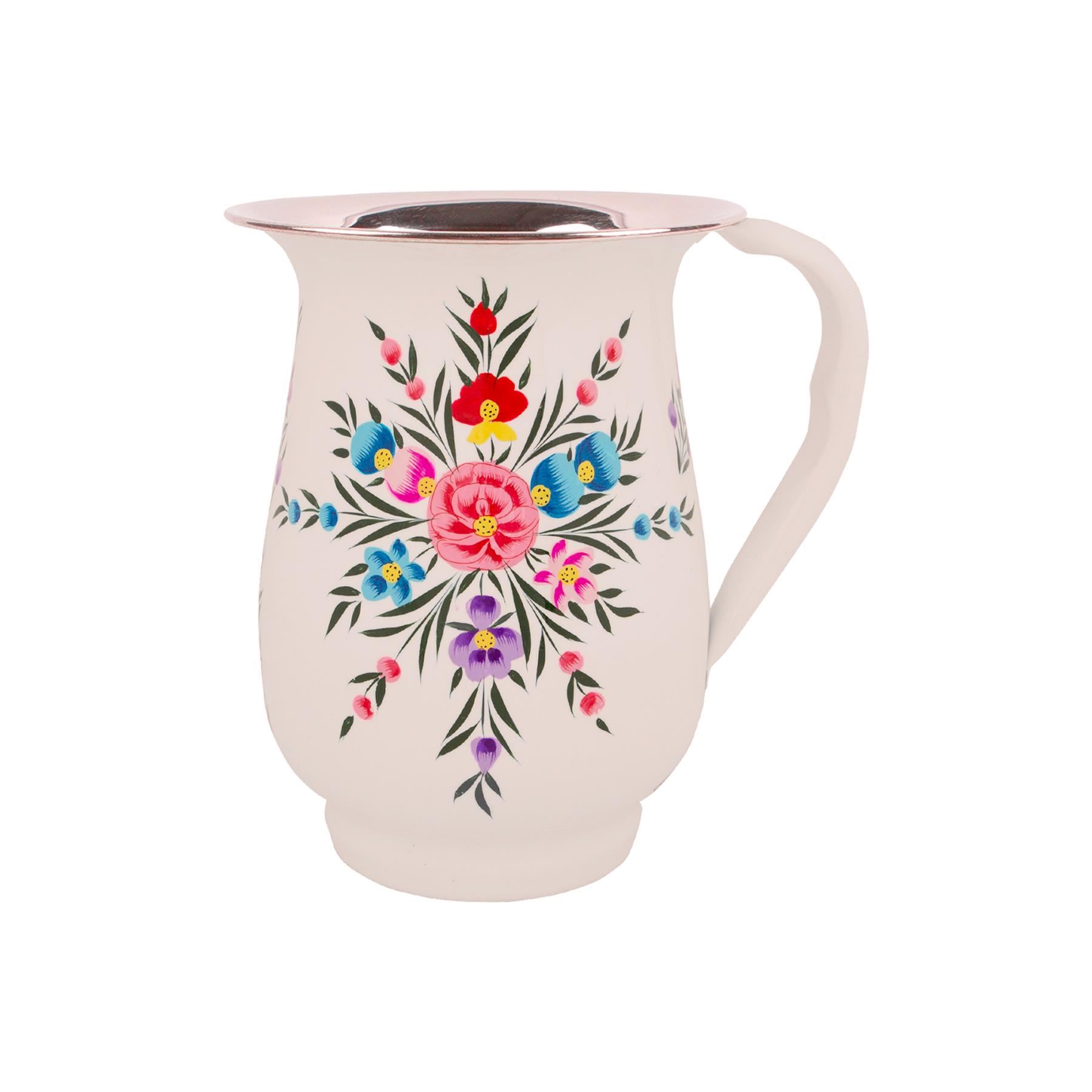 1x Pansy 1.7L Hand-Painted Picnic Water Jug Household Camping Pitcher - Picture 14 of 37