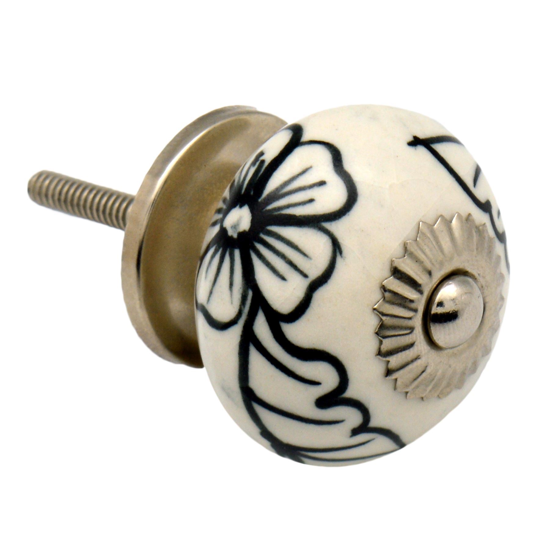 Door Knobs Ceramic Cupboard Drawer Pull Handle Floral Cabinet Knob 1/6/12/24PK - Picture 41 of 48