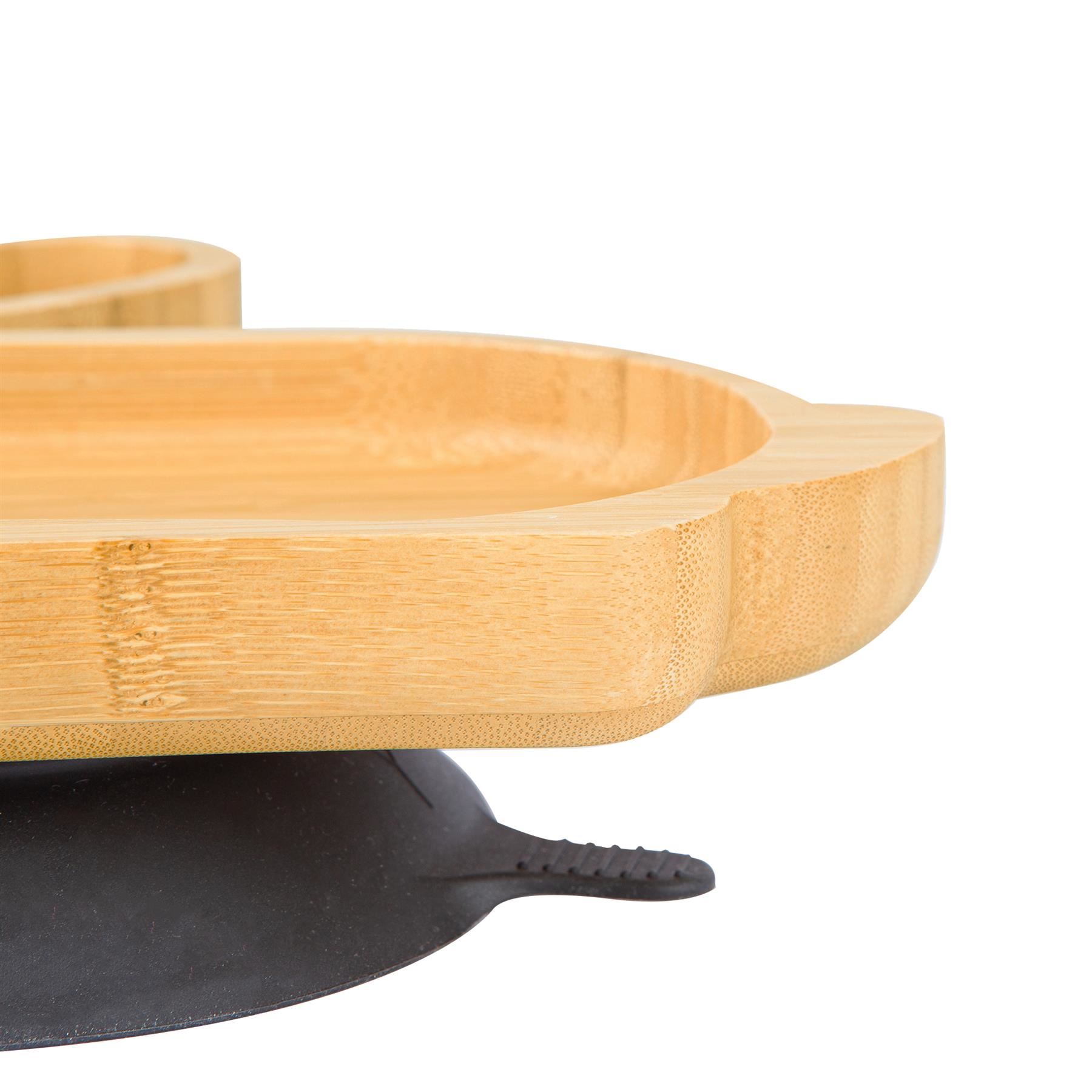 Bunny Rabbit Baby Plate Bamboo Silicone Suction Cup Toddler Dinner Feeding Dish - Picture 8 of 27