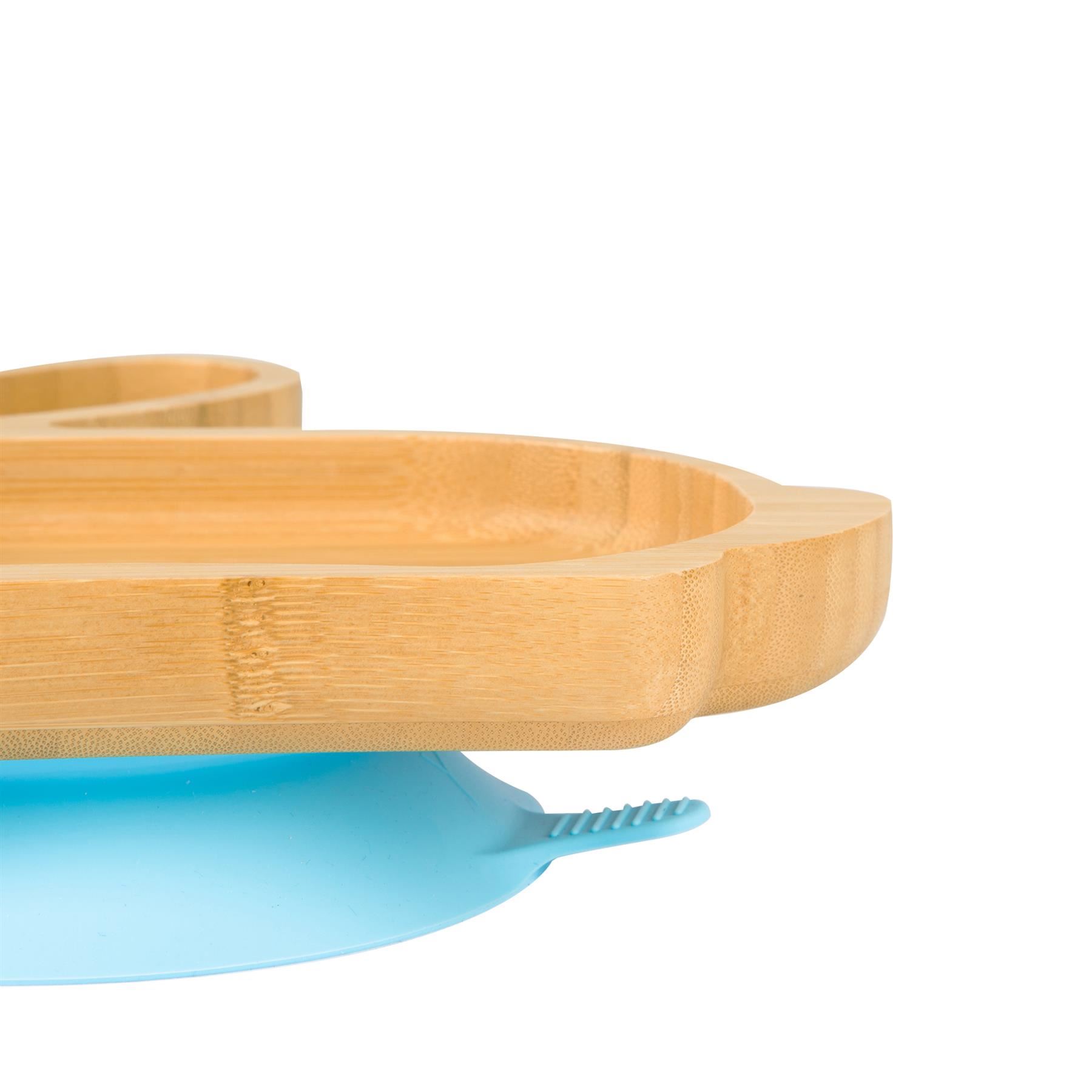 Bunny Rabbit Baby Plate Bamboo Silicone Suction Cup Toddler Dinner Feeding Dish - Picture 10 of 27