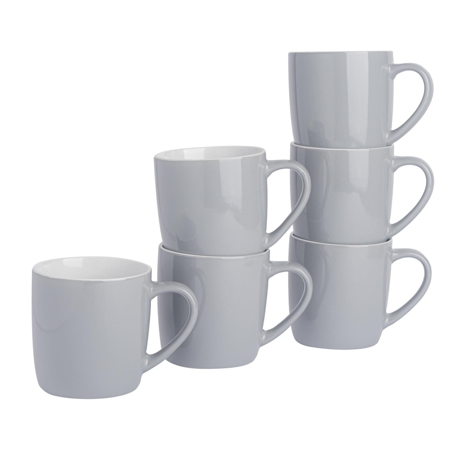 Tea Coffee Mugs Ceramic Contemporary Coloured Drinks Mug, 340ml - Set of 6 - Picture 79 of 170