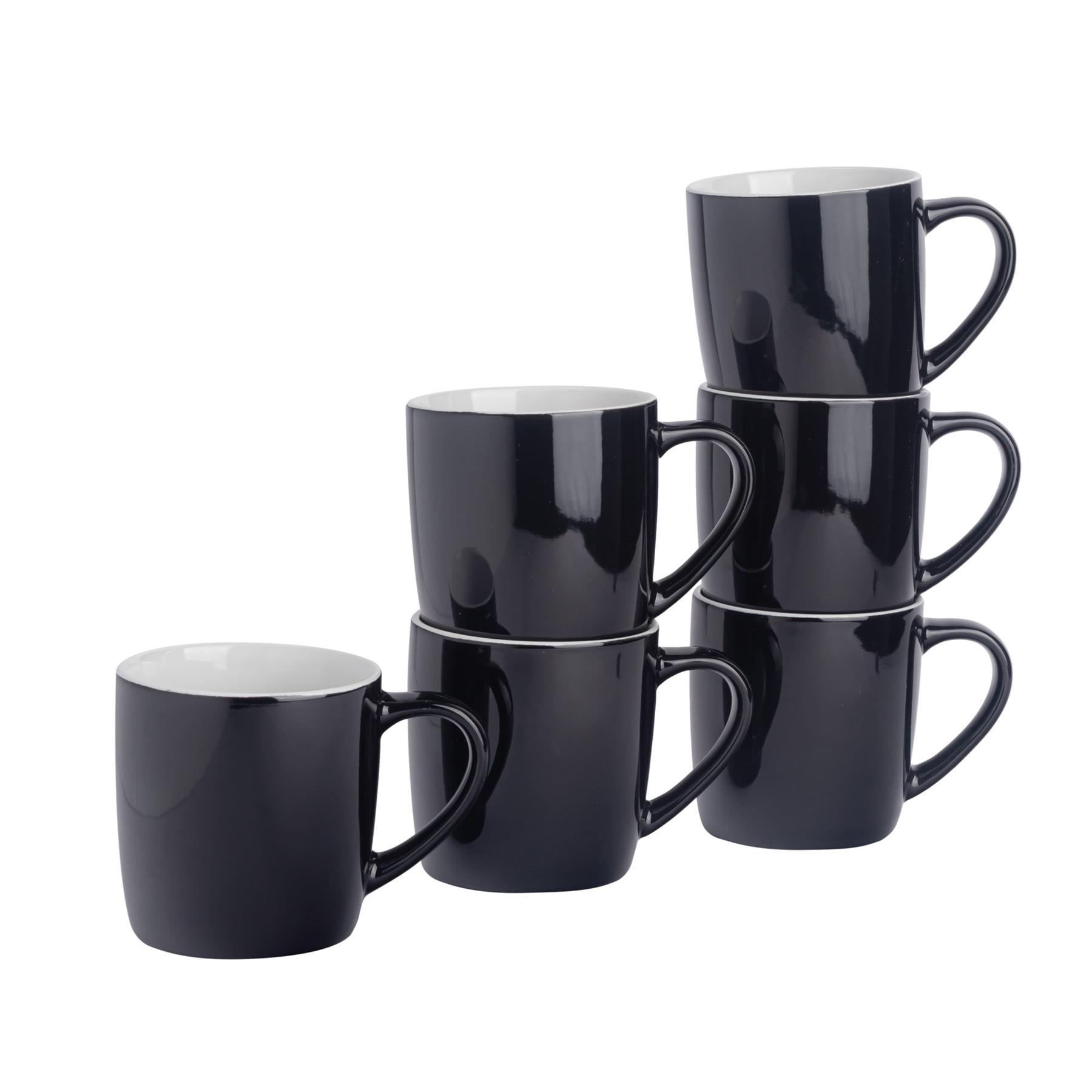 Tea Coffee Mugs Ceramic Contemporary Coloured Drinks Mug, 340ml - Set of 6 - Picture 2 of 170