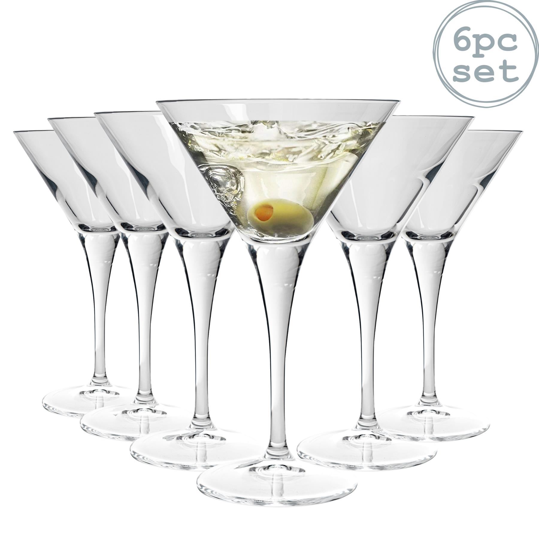 Bormioli Rocco Ypsilon Martini Cocktail Drinking Glasses, 245ml x6
