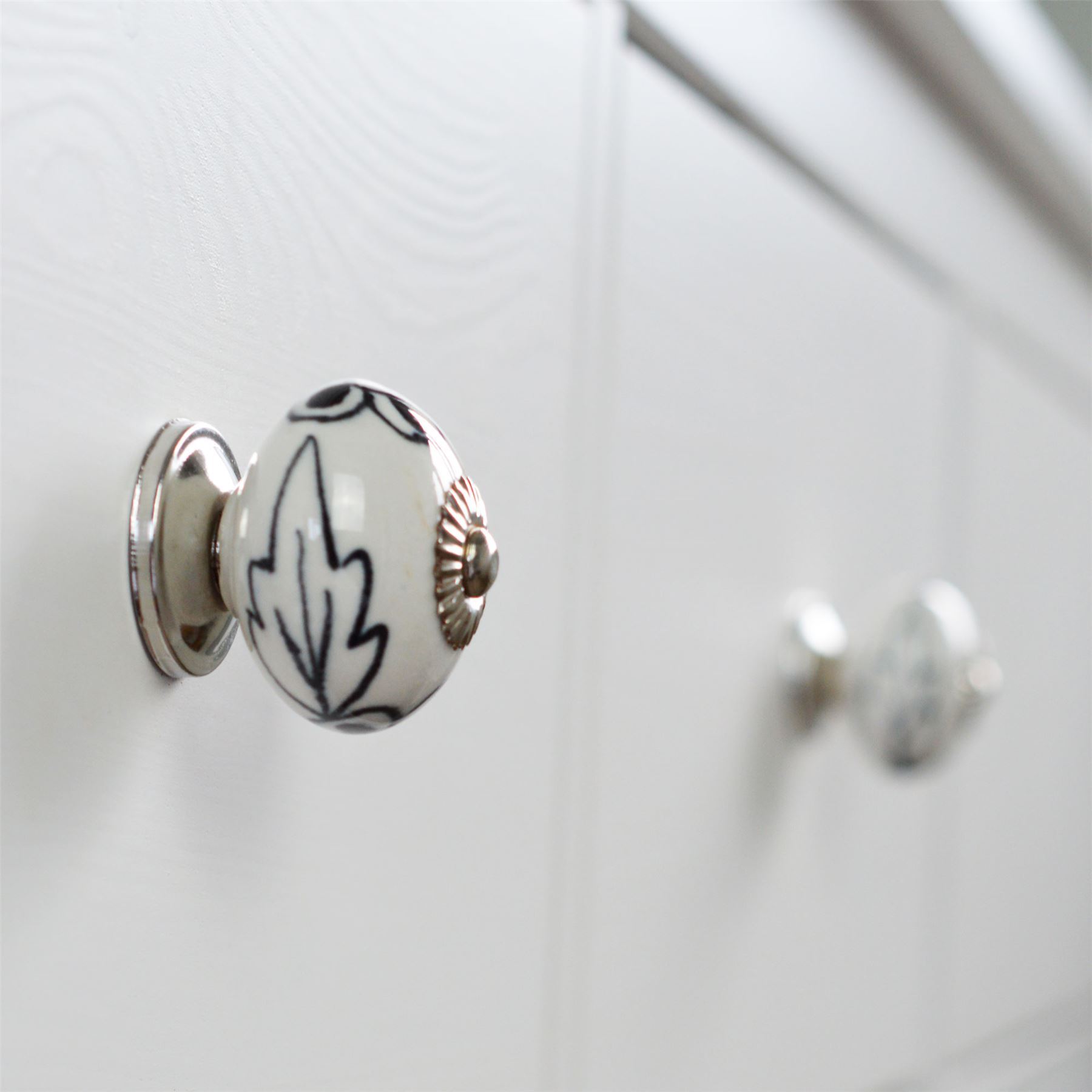 Door Knobs Ceramic Cupboard Drawer Pull Handle Floral Cabinet Knob 1/6/12/24PK - Picture 37 of 48