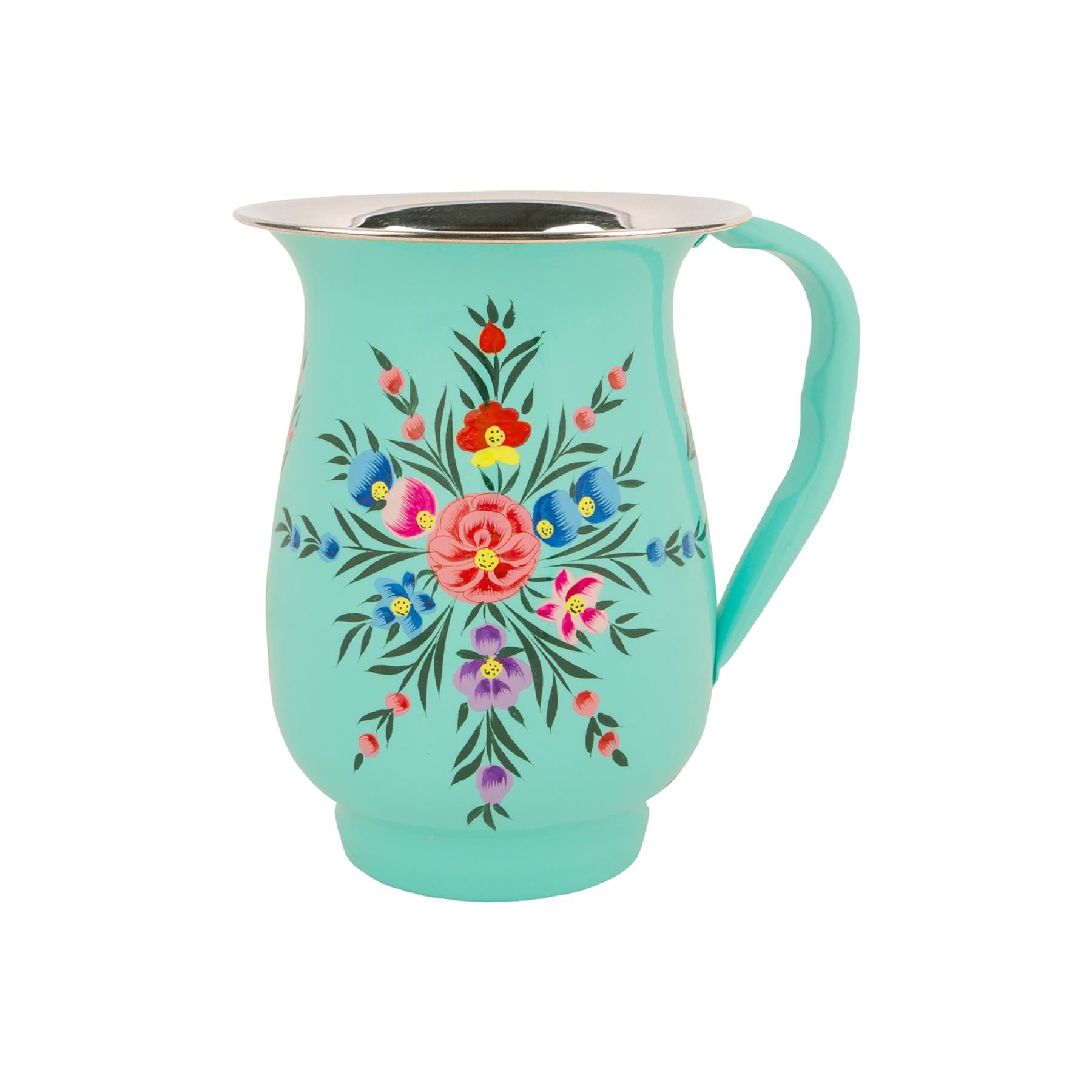 1x Pansy 1.7L Hand-Painted Picnic Water Jug Household Camping Pitcher - Picture 20 of 37
