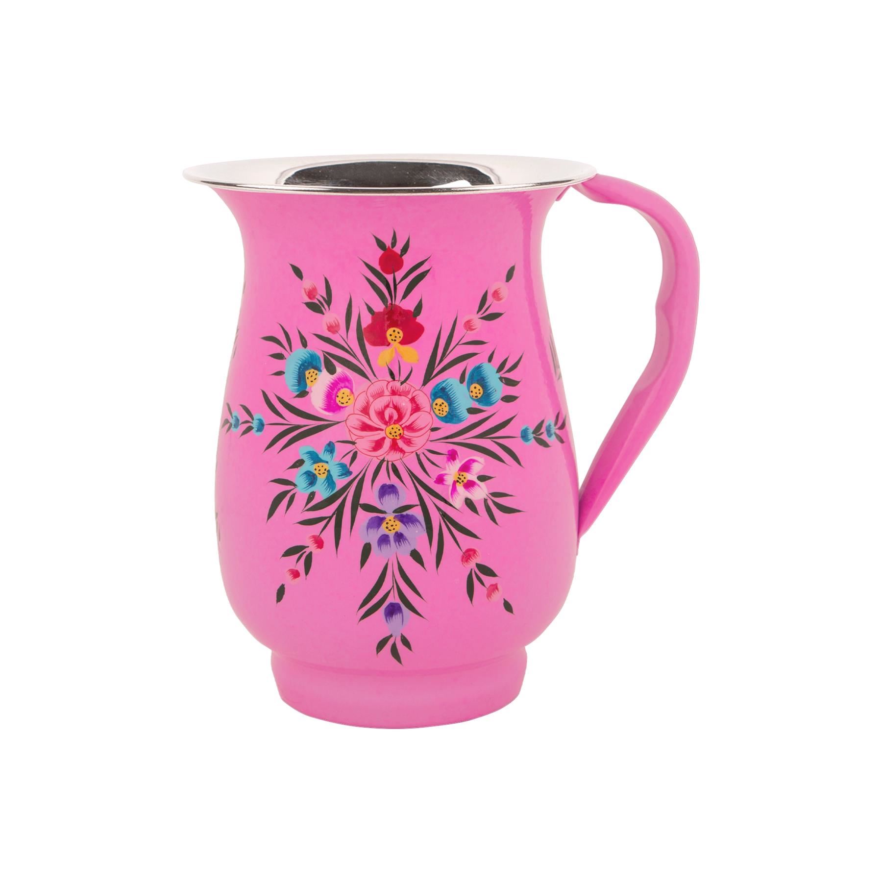 1x Pansy 1.7L Hand-Painted Picnic Water Jug Household Camping Pitcher - Picture 32 of 37