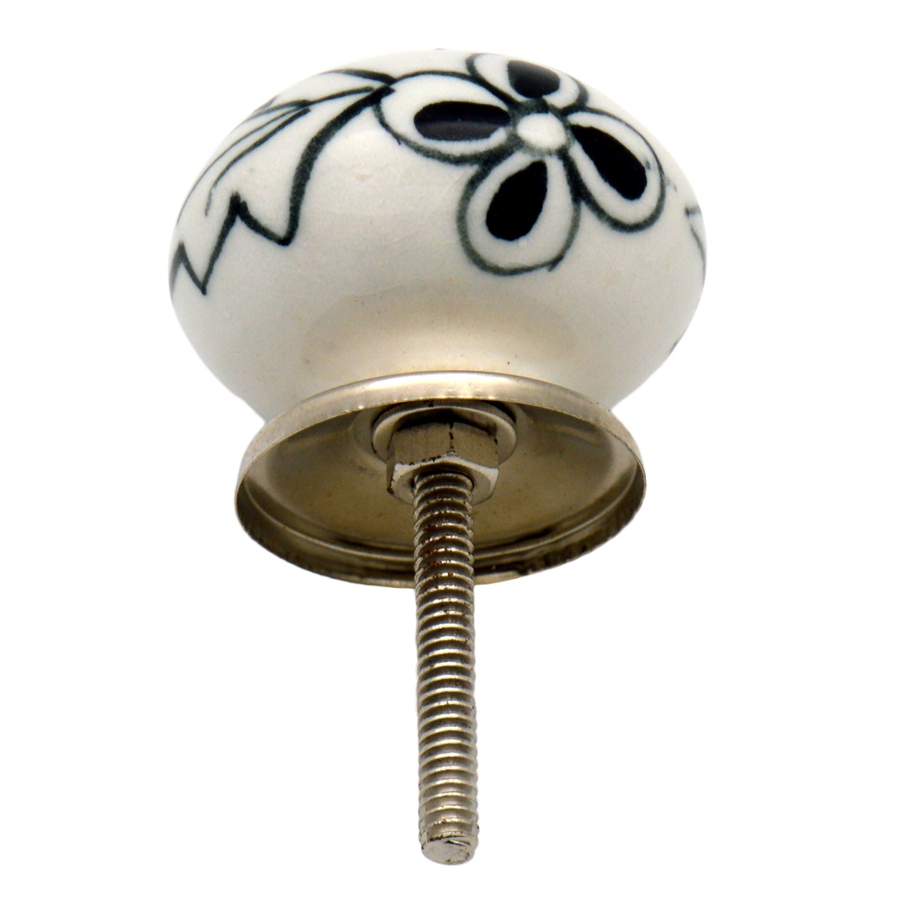 Door Knobs Ceramic Cupboard Drawer Pull Handle Floral Cabinet Knob 1/6/12/24PK - Picture 36 of 48