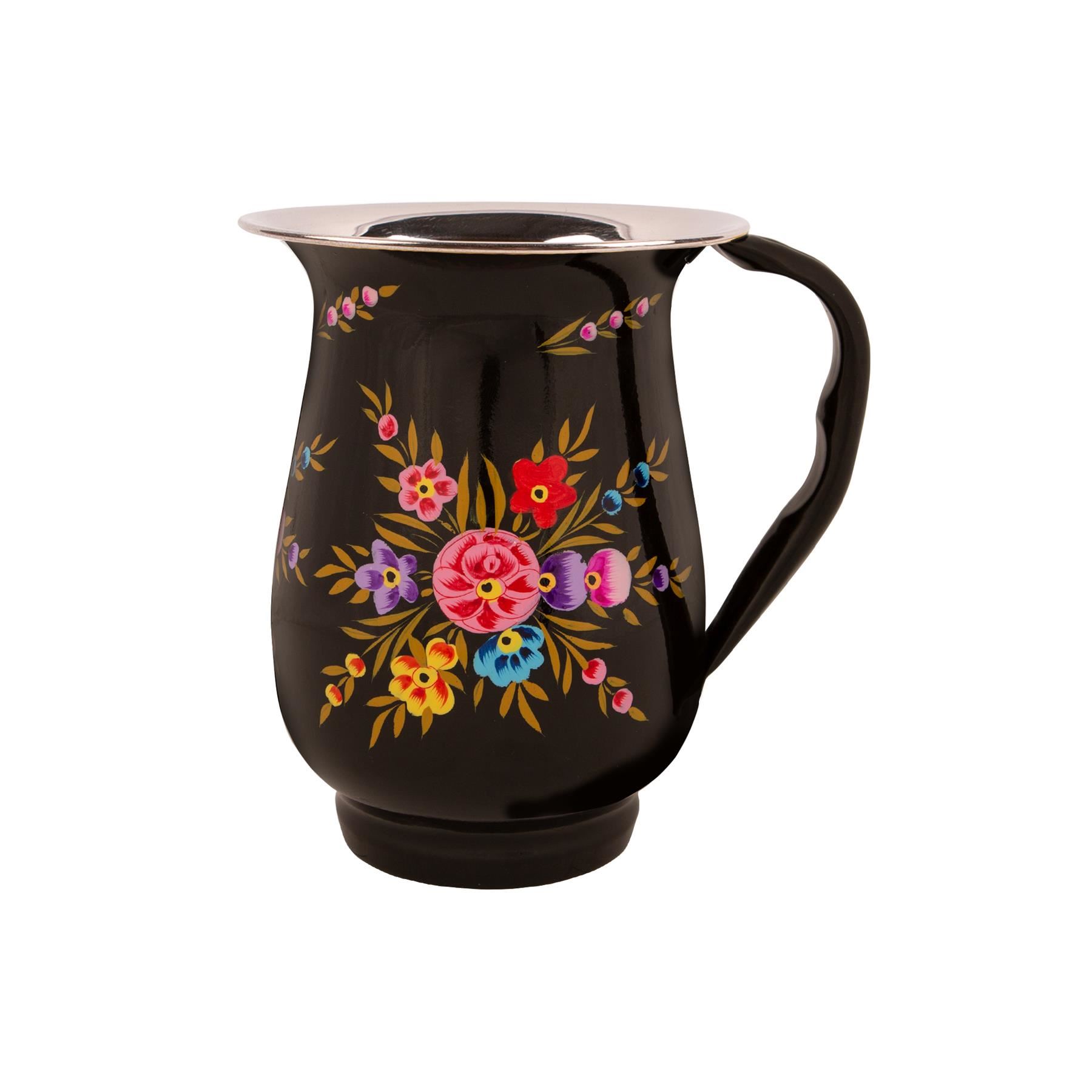 1x Pansy 1.7L Hand-Painted Picnic Water Jug Household Camping Pitcher - Picture 8 of 37