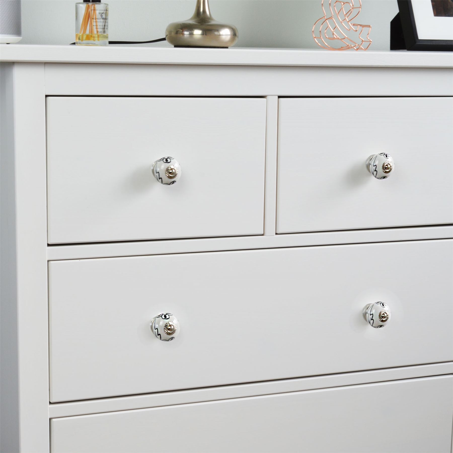 Door Knobs Ceramic Cupboard Drawer Pull Handle Floral Cabinet Knob 1/6/12/24PK - Picture 38 of 48