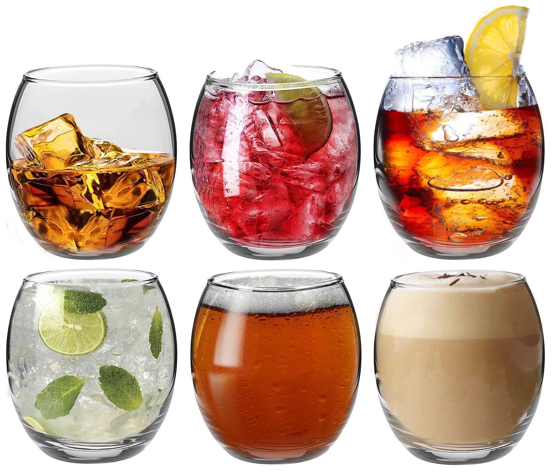 Tumbler Glasses Hi Ball Drinks Water Glass Juice Tumblers 405ml x6 eBay