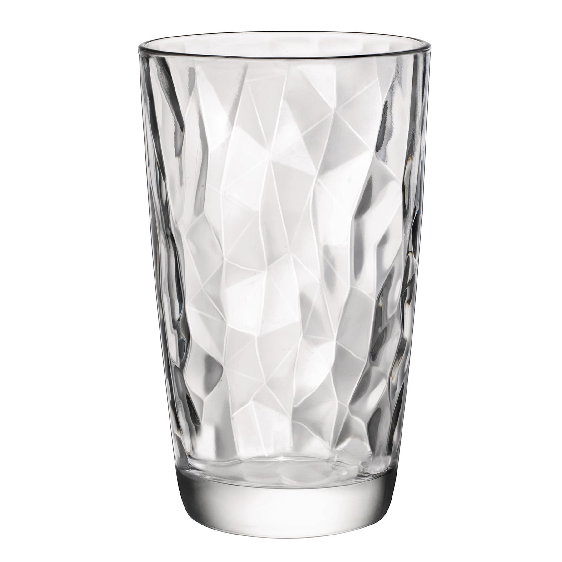 Hi Ball Glasses Water Highball Drinking Tumbler Diamond Dimpled Glass