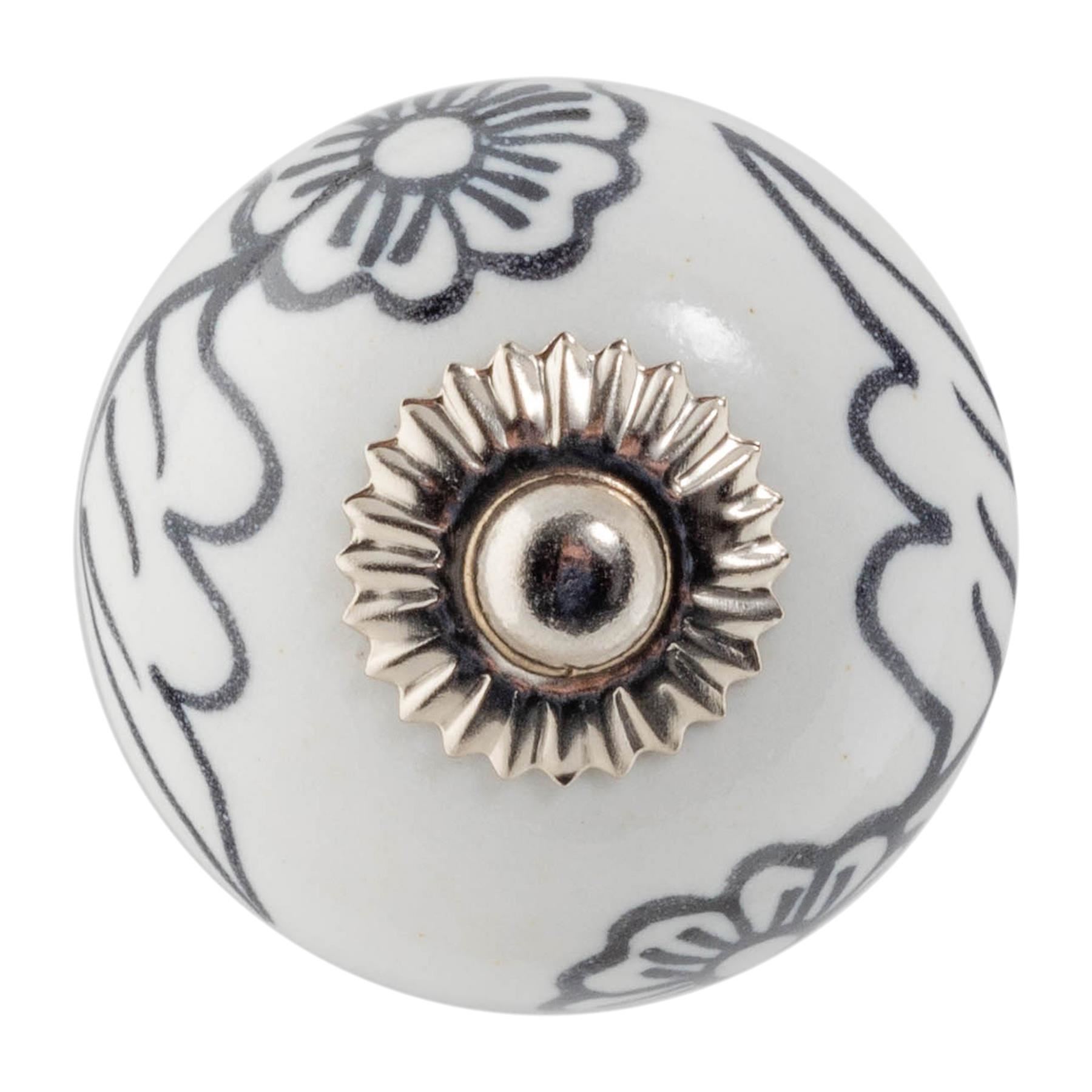Door Knobs Ceramic Cupboard Drawer Pull Handle Floral Cabinet Knob 1/6/12/24PK - Picture 39 of 48