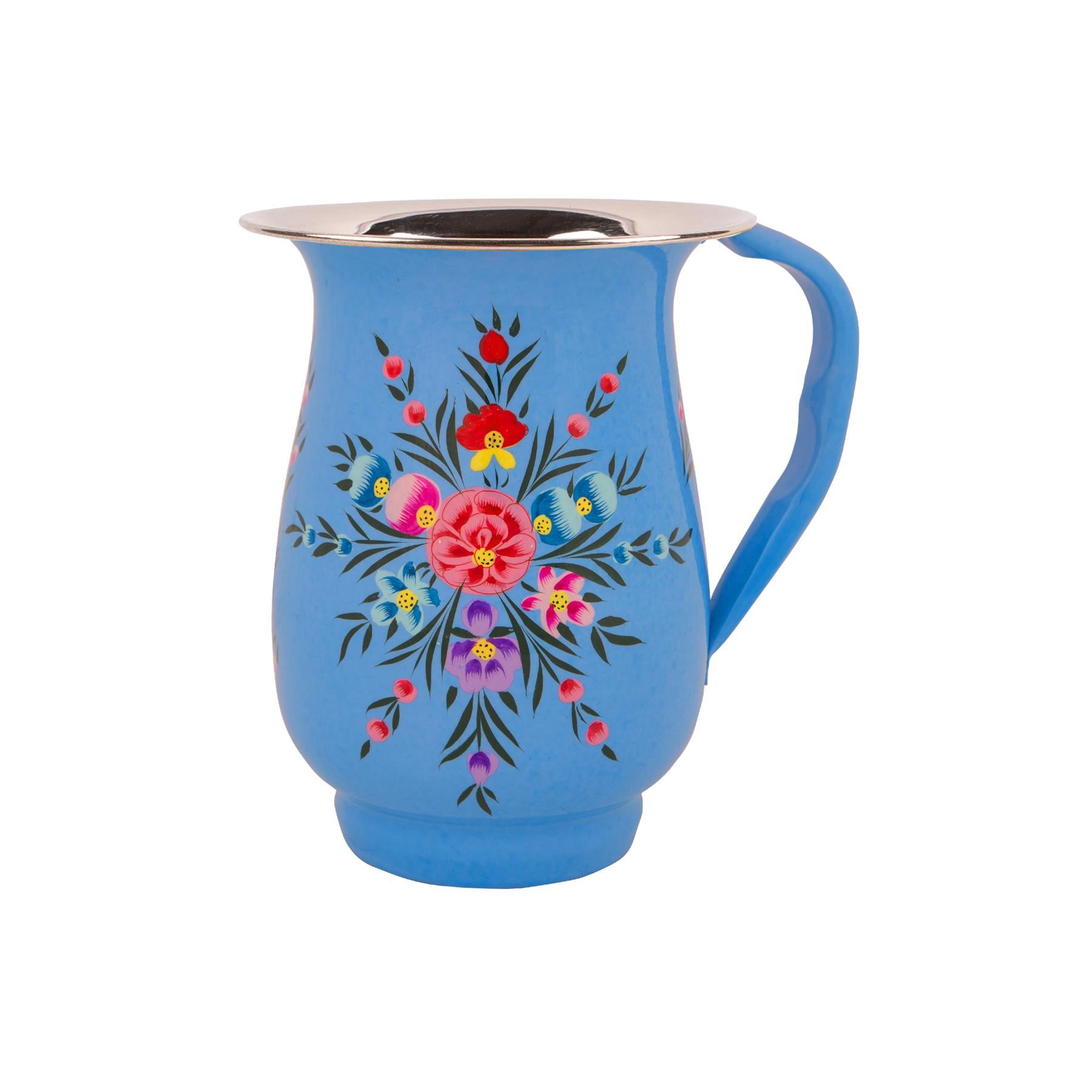 1x Pansy 1.7L Hand-Painted Picnic Water Jug Household Camping Pitcher - Picture 26 of 37