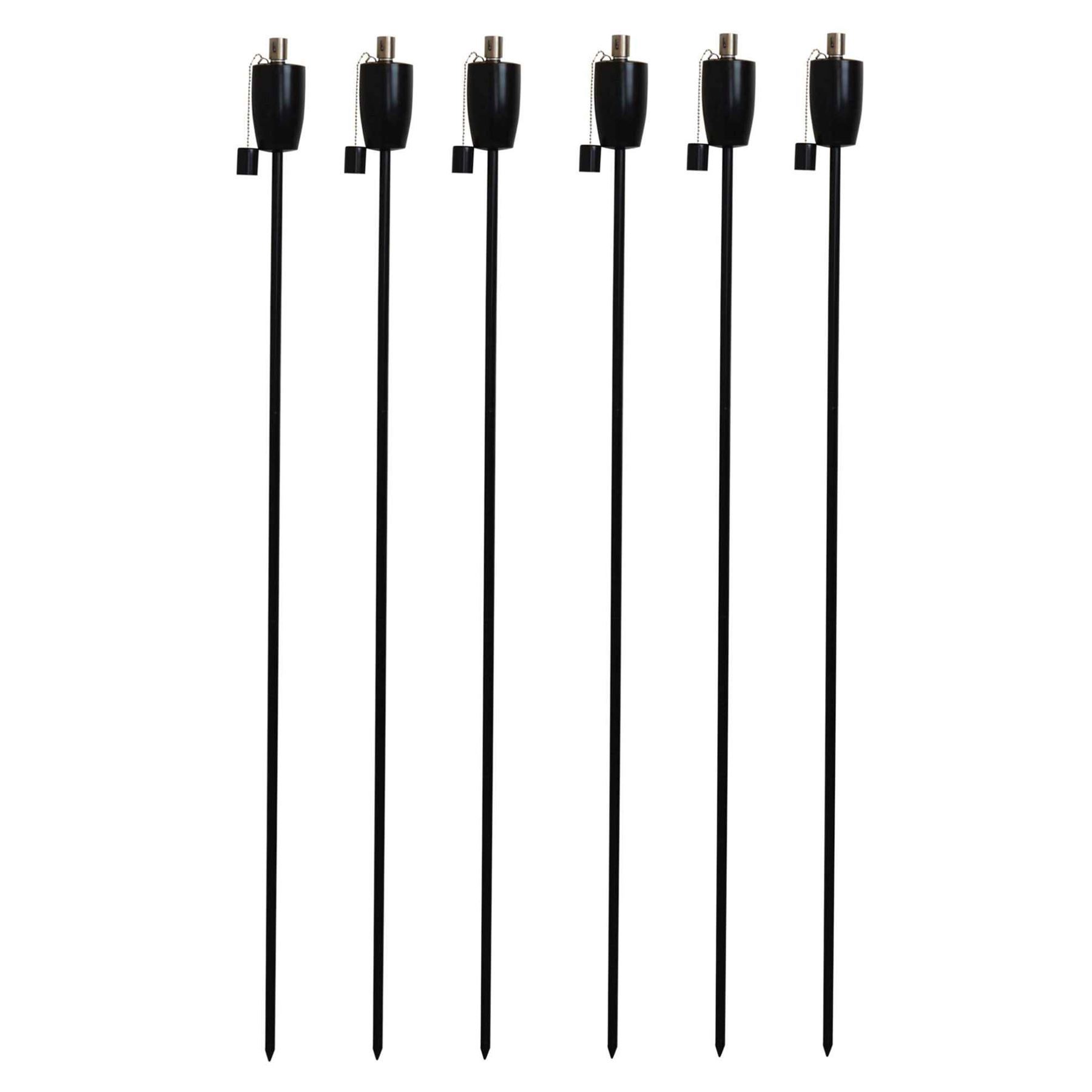 Metal Garden Fire Torches 1.46m Outdoor Path Lamp Garden Torch Lighting 1/2PK - Picture 17 of 37