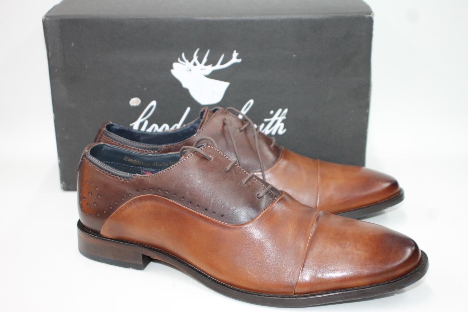 GOODWIN SMITH MEN�S Hutton Brown Tan Oxford Brogue Lace Up