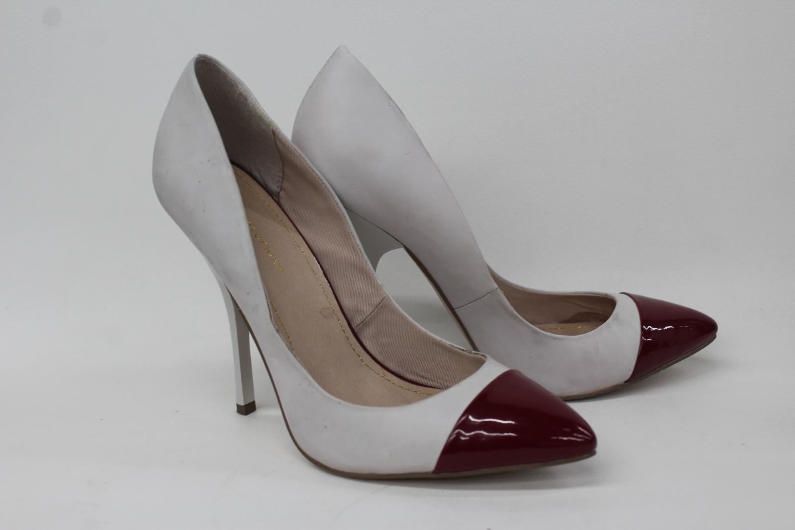 KG por Kurt Geiger Damas gris y Rojo Cuero Tacón Zapatos tribunales UK7 EU40 KG por Kurt Geiger Damas Damas Damas gris y Rojo Cuero Tacón Zapatos tribunales UK7 EU40 El ultimo 2018