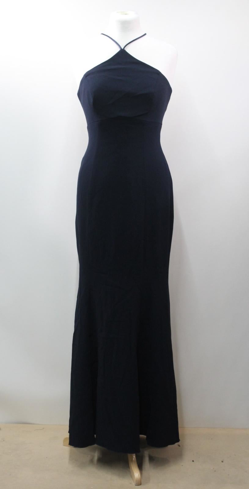 THEIA Ladies Navy Blau Halterneck Zip Zip Zip Up Full Length Maxi Dress UK10 US6 a0fc4c THEIA Ladies Navy Blau Halterneck Zip Zip Zip Up Full Length Maxi Dress UK10 US6 a0fc4c
