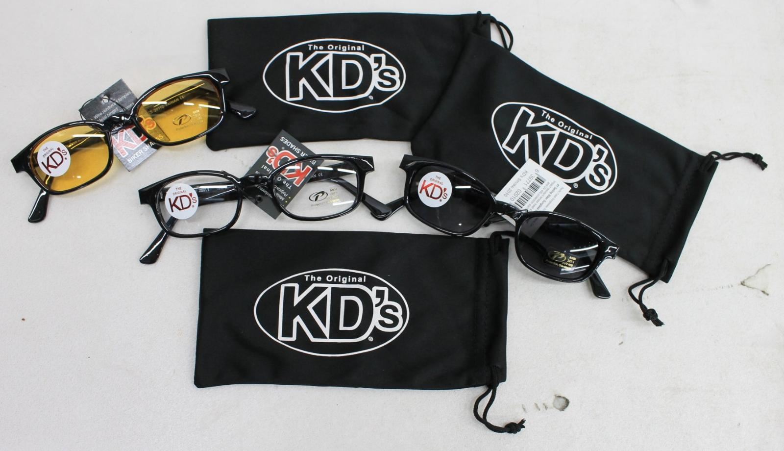 PACIFIC COAST ORIGINAL KD's Biker Sunglasses Smoke Yellow Clear