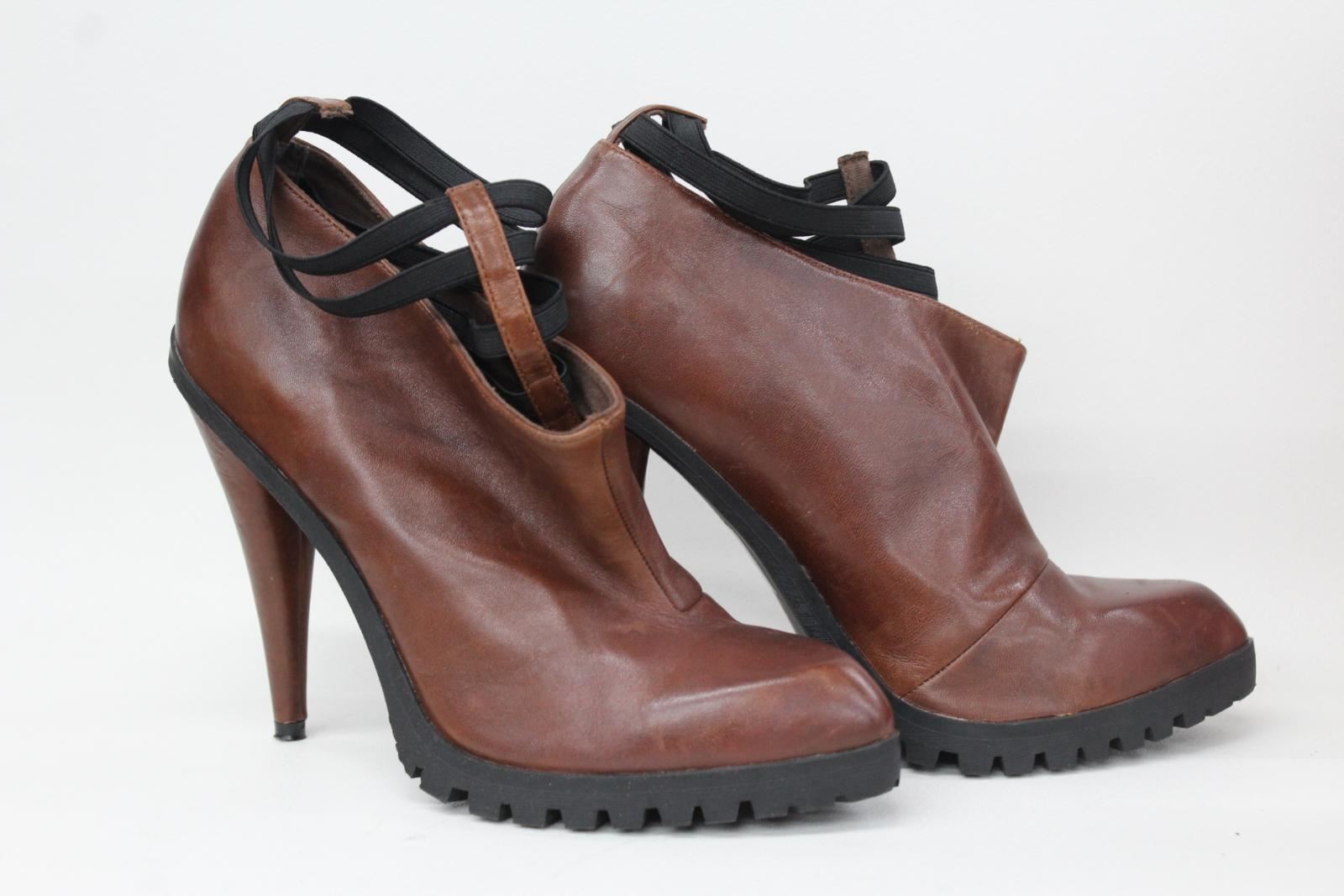 KG BY KURT GEIGER Ladies Brown Leather Elastic Ankle shoes Boots UK7 EU40 KG BY KURT GEIGER Ladies Brown Leather Elastic Ankle shoes Boots UK7 EU40