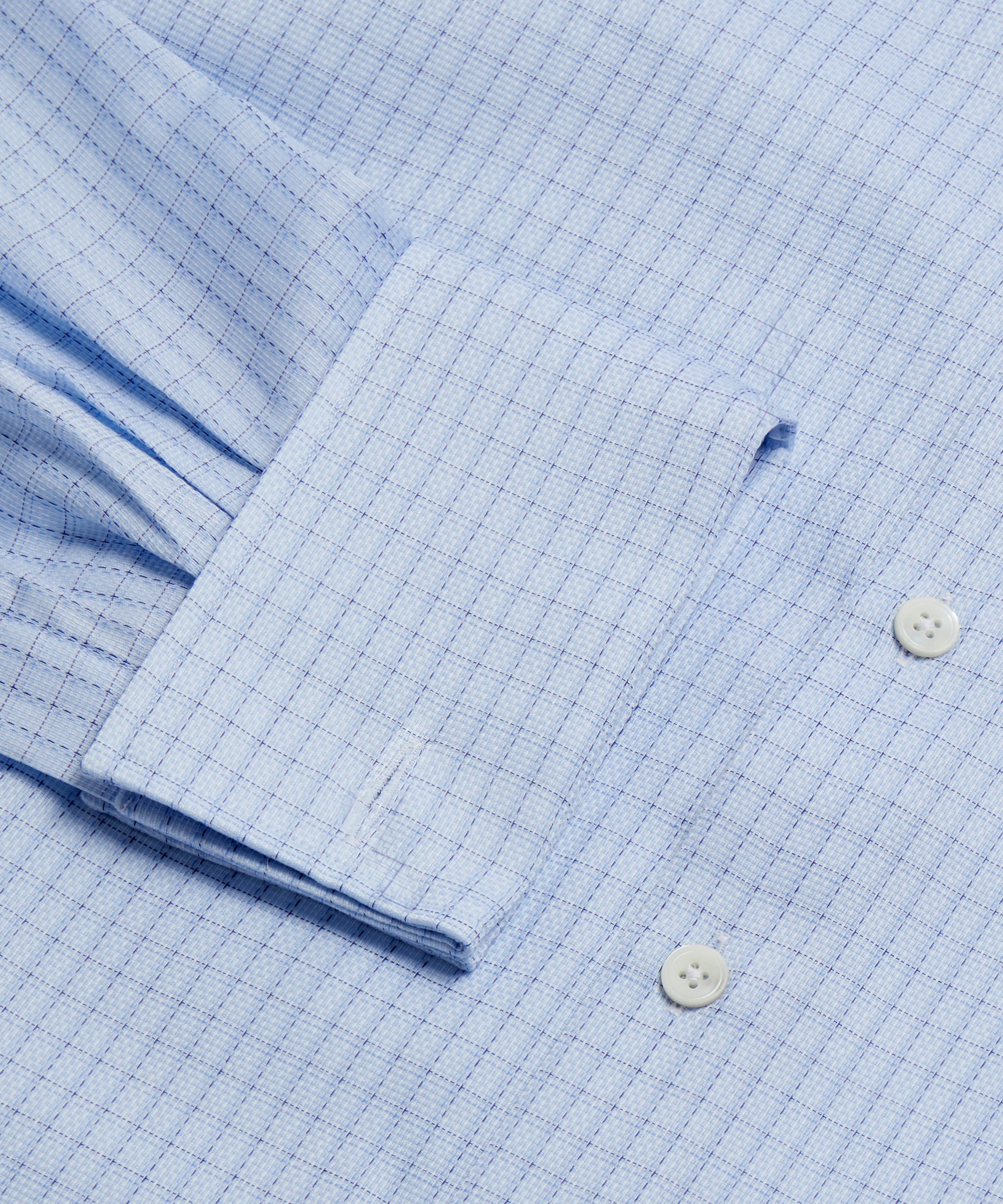 Thomas Pink Shirt Classic Fit Check Blue Formal Cotton RRP125 - Picture 15 of 16