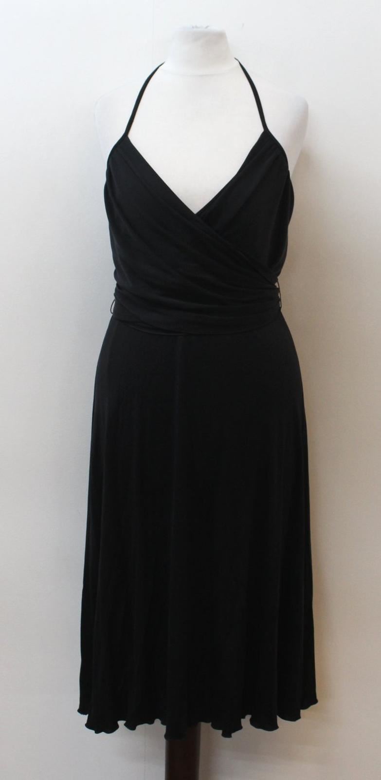 TRINA TURK Ladies schwarz Silk Sleeveless Halterneck Shift Style Dress US6 UK10 TRINA TURK Ladies schwarz Silk Sleeveless Halterneck Shift Style Dress US6 UK10