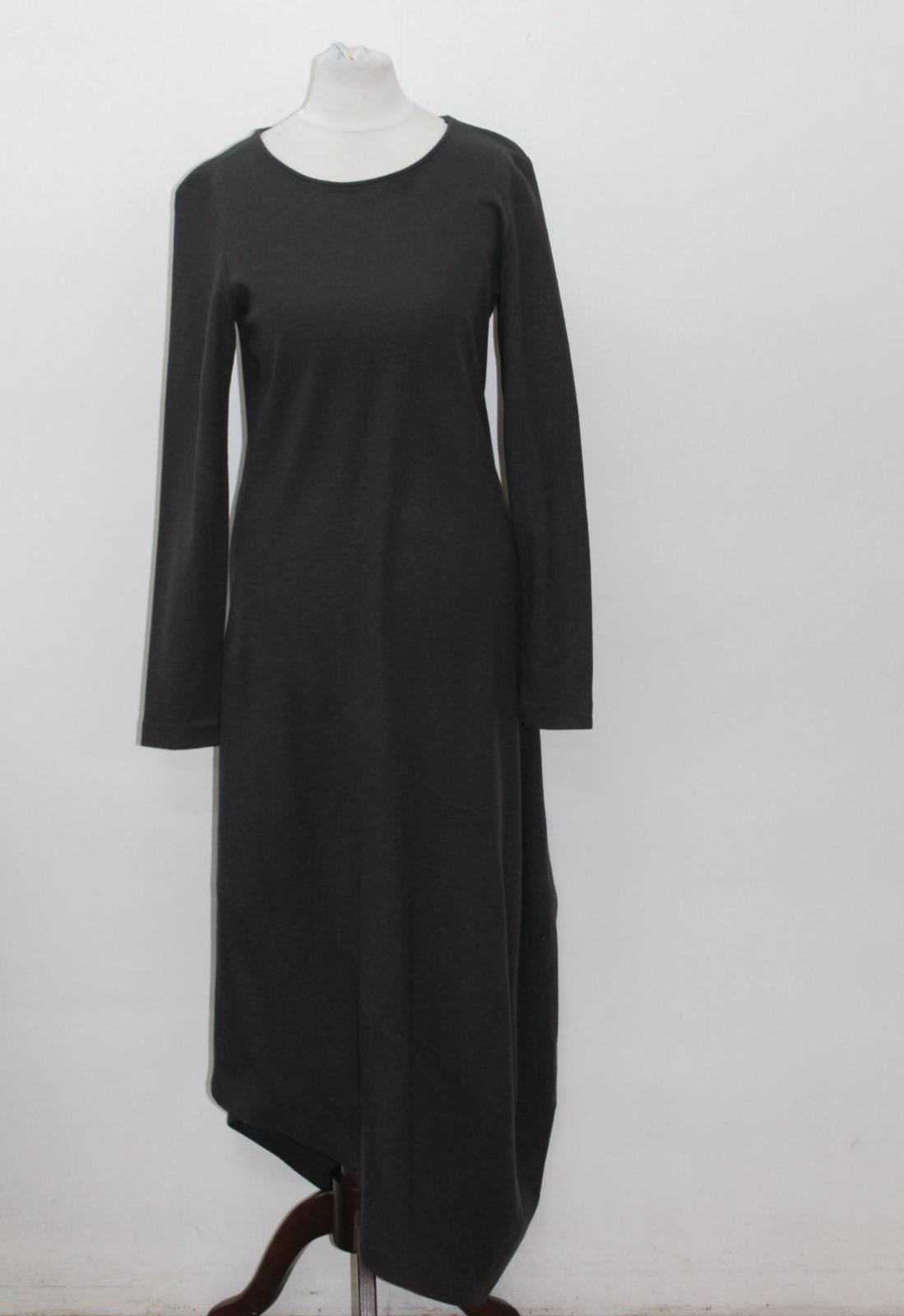 NICOLE FARHI Ladies Grey Wool Long Sleeve Asymmetric Hem Dress UK10 EU38 NICOLE FARHI Ladies Grey Wool Long Sleeve Asymmetric Hem Dress UK10 EU38