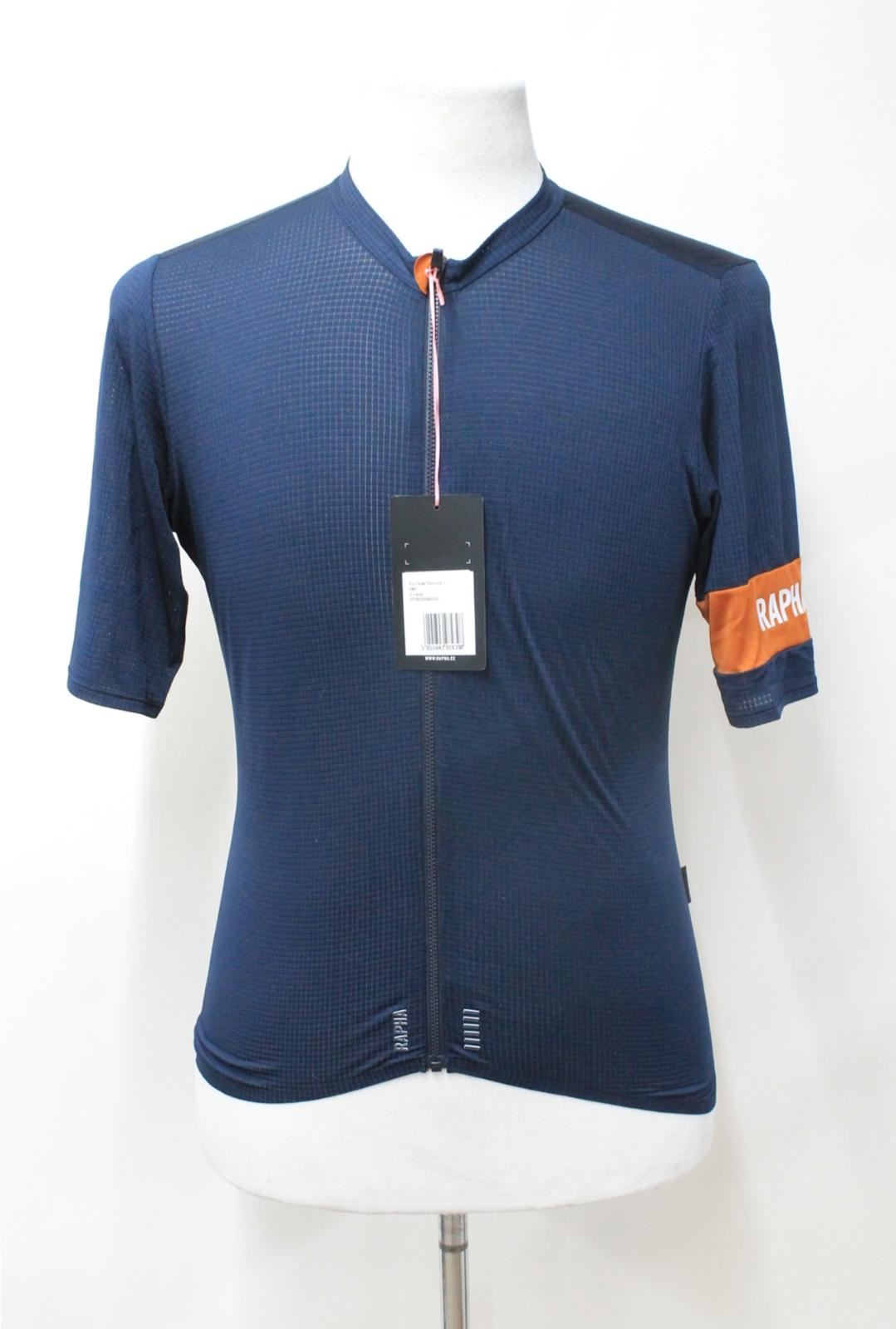 RAPHA MEN'S PRO Team Flyweight Short Sleeve Navy Cycling Jersey Size XL