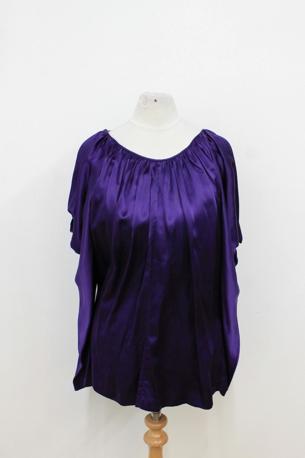JAY GODFREY donna viola Seta spalle fredde a maniche lunghe Blusa Taglia US6 UK10 JAY GODFREY donna viola Seta spalle fredde a maniche lunghe Blusa Taglia US6 UK10