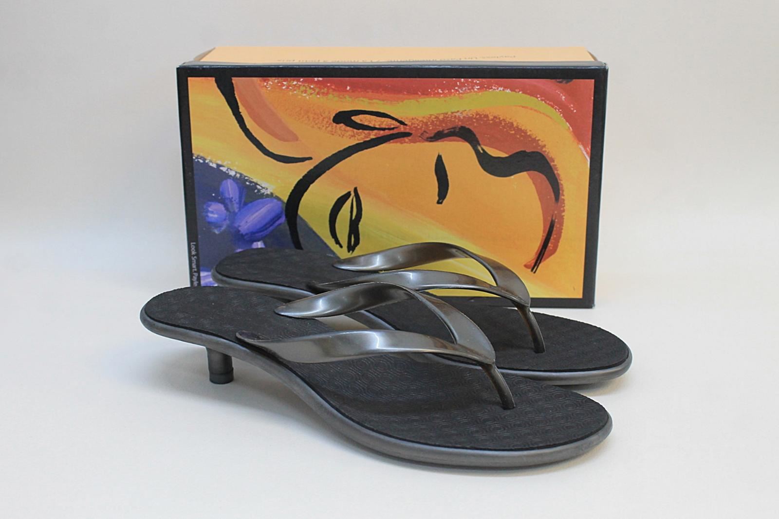 kitten heel jelly flip flops