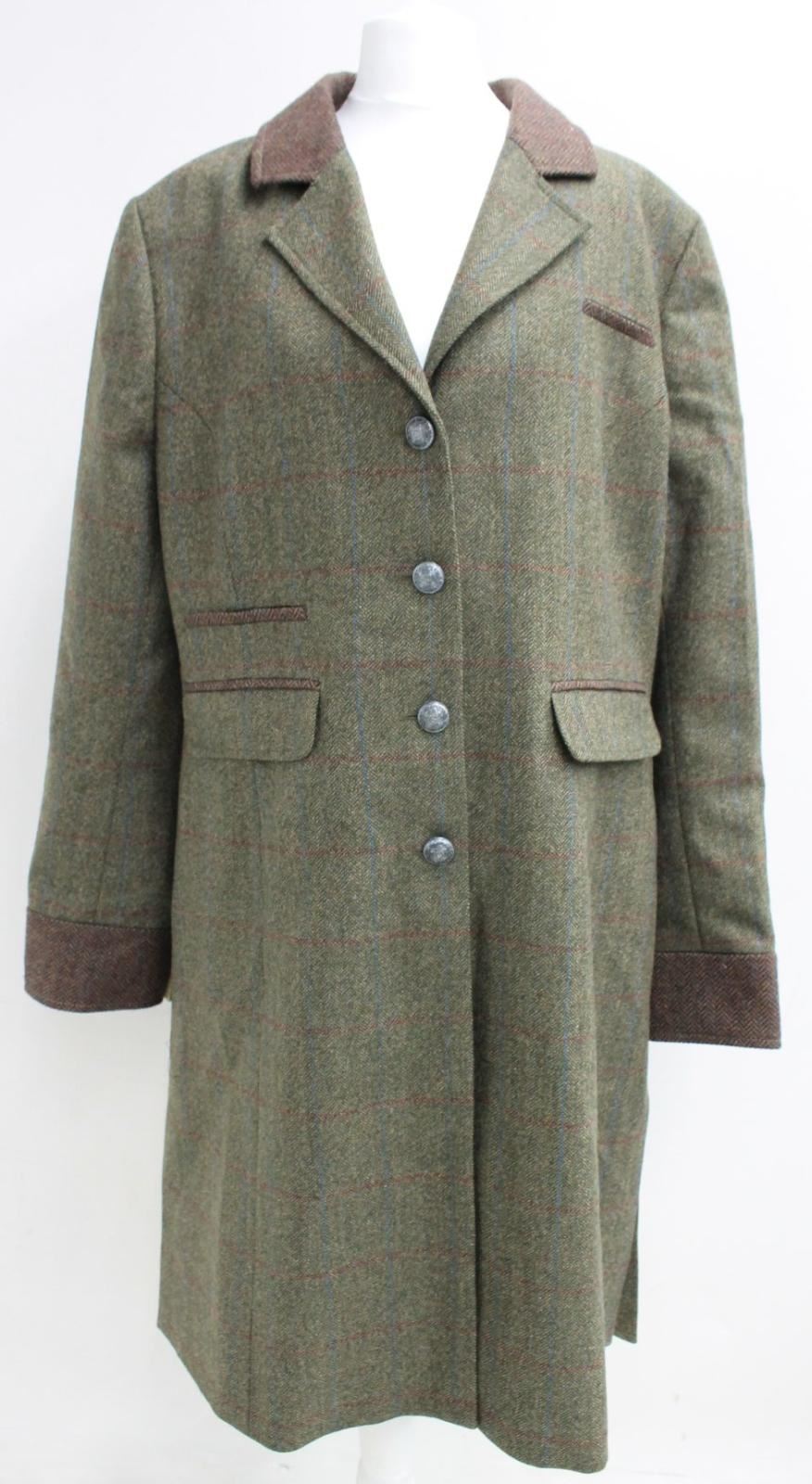 DUBARRY Ladies Blackthorn Moss Green 3/4 Length Classic Tweed Coat UK18 BNWT | eBay