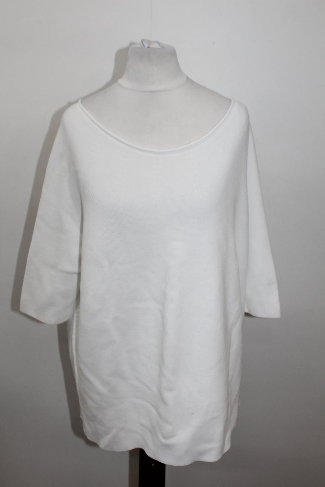 Size Neckline Scoop Textured Sleeve Wolford Ladies White p 3 4 Jumper S nAUwCZqzOC