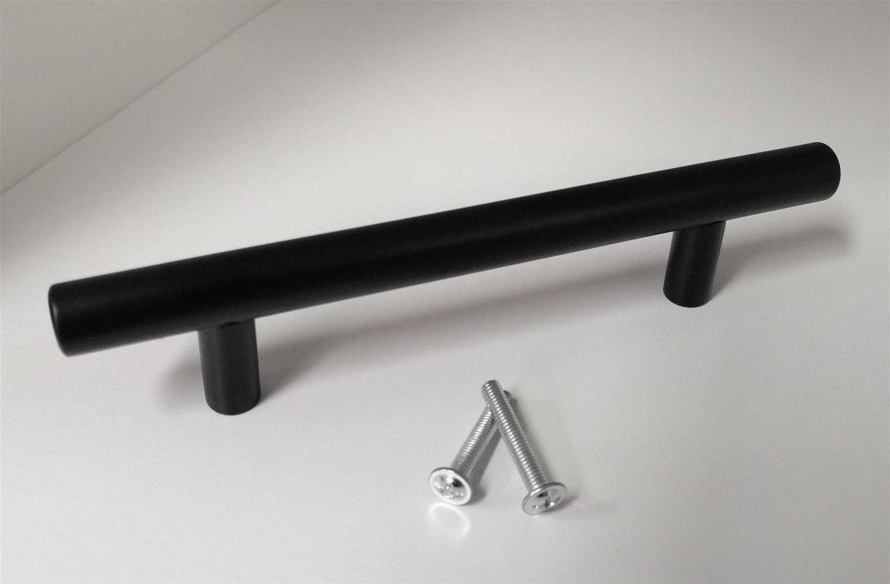 Black Stainless Steel TBar Handle for Furniture Cupboard Door