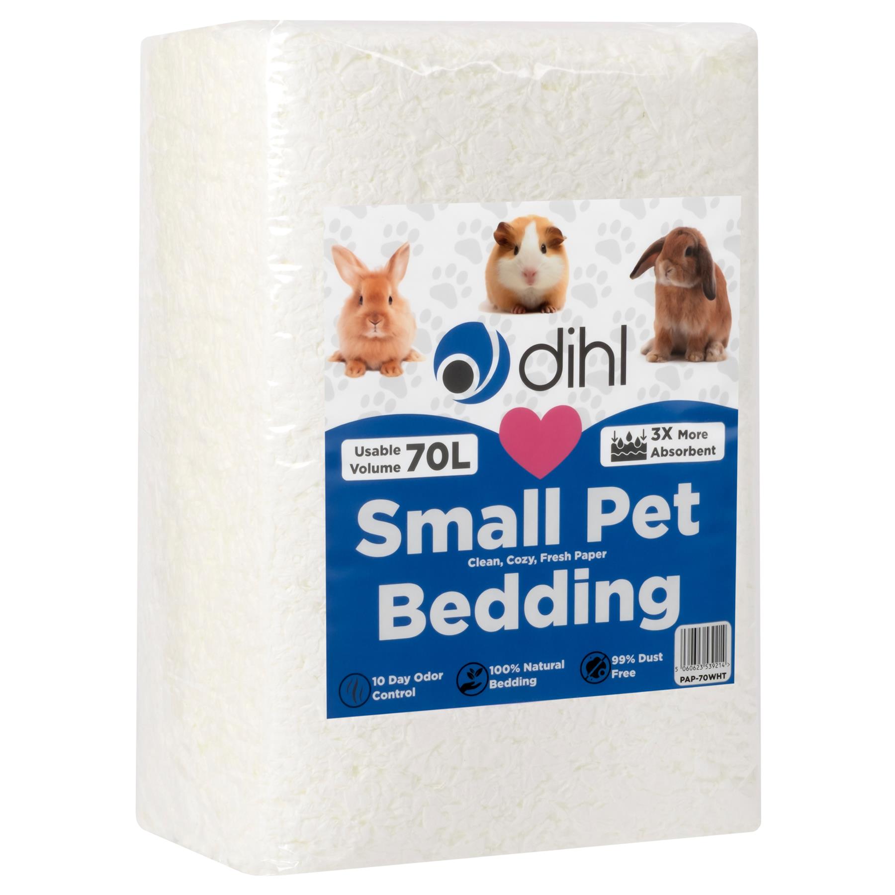 Soft Small Animal Paper Pet Bedding, 70L Premium Substrate, Superior Absorption - Picture 8 of 9
