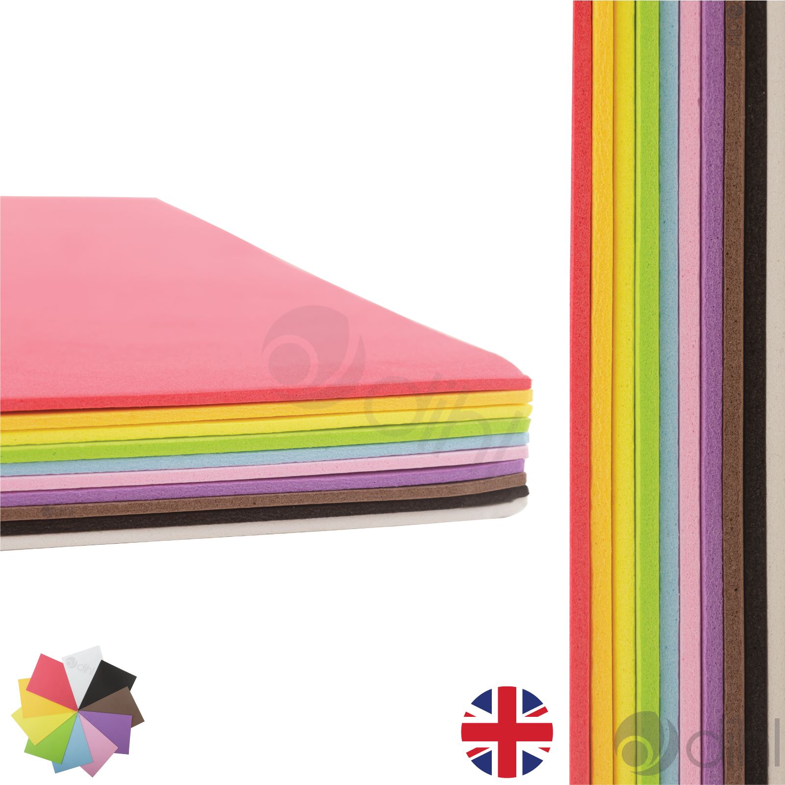 a4 eva foam craft sheets project thick assorted colour pack of 10 20 thick sheets