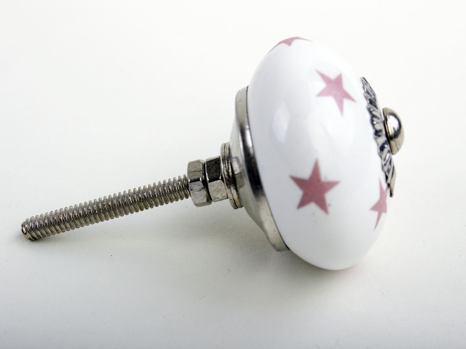 Stars & Hearts Ceramic Door Knobs Handles Furniture Drawer Pulls