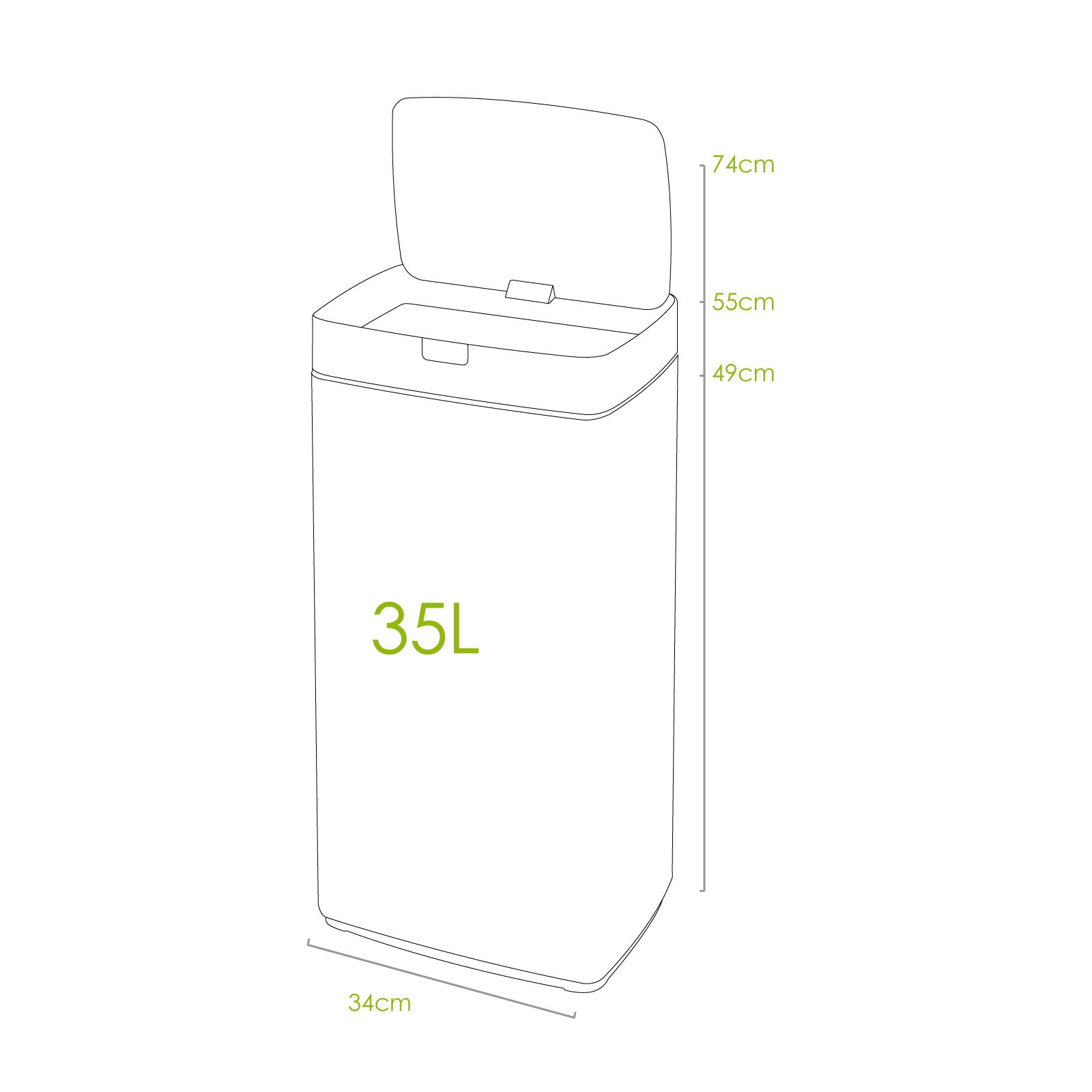 Automatic Kitchen Waste Bin Home Office Sensor Touchless Various Sizes & Colours - Picture 45 of 179