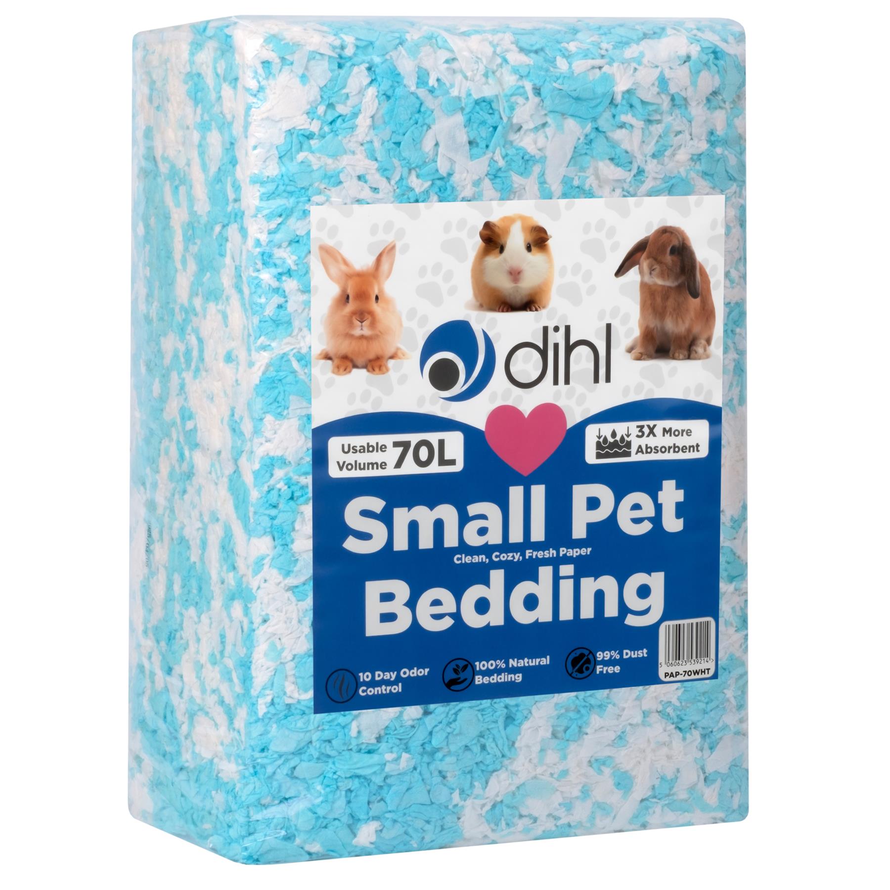 Soft Small Animal Paper Pet Bedding, 70L Premium Substrate, Superior Absorption - Picture 2 of 9