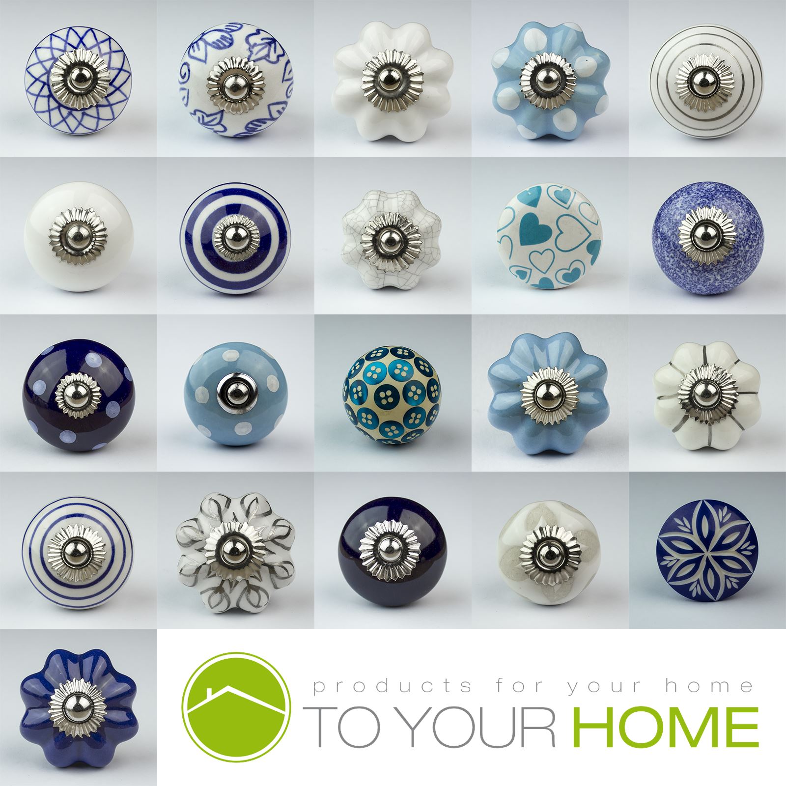 Blue White Navy Ceramic Door Knobs Handles Furniture Drawer Pulls Cupboard eBay