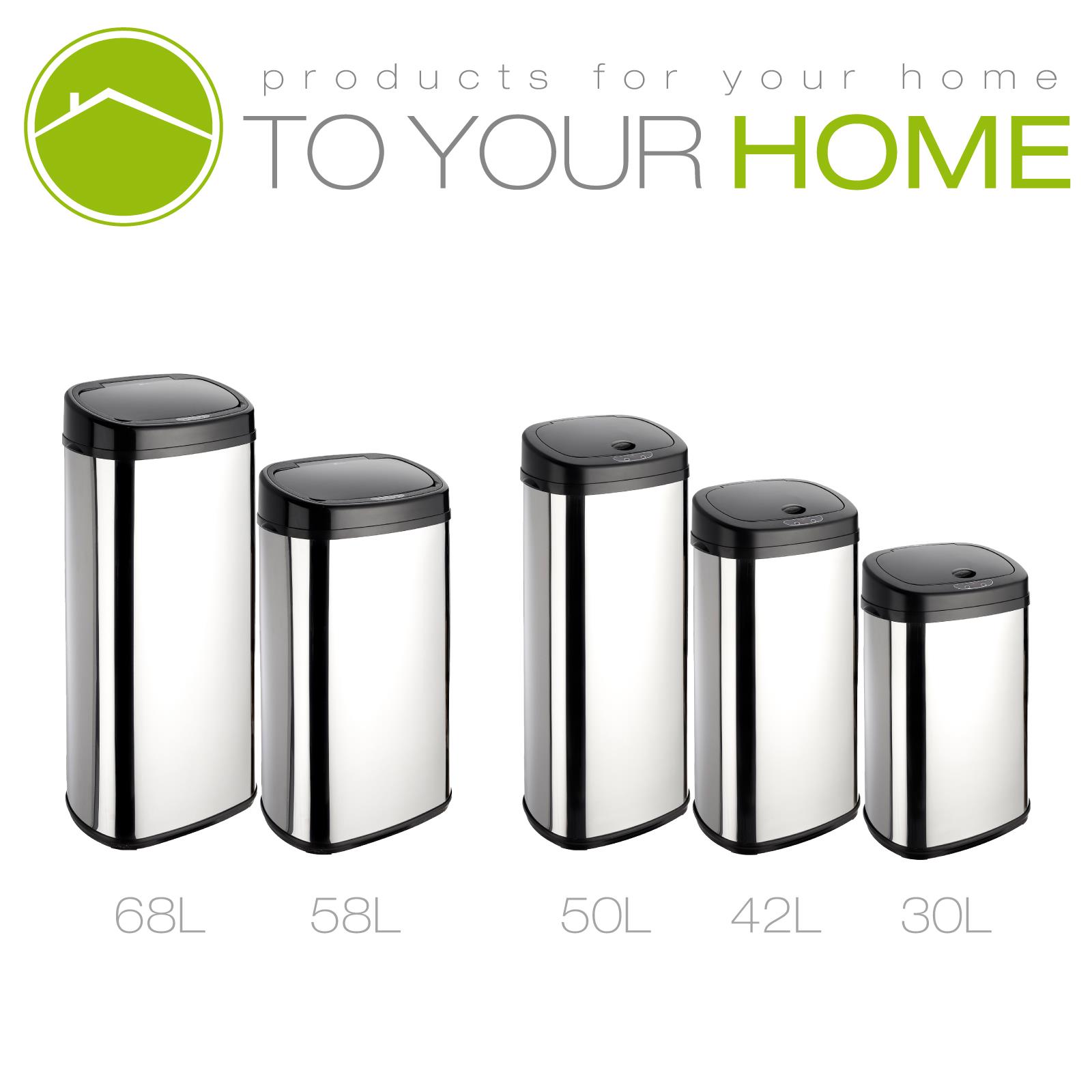 Factory Returned Rectangle Steel Automatic Waste Sensor Bins 30L 42L 50L 58L 68L - Picture 3 of 3