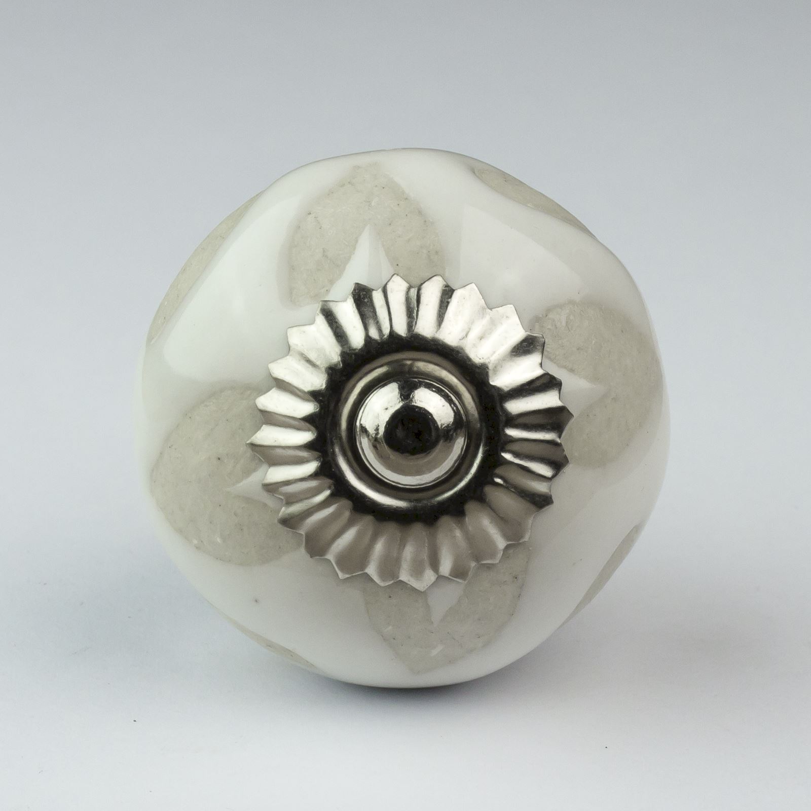 Black White Silver Grey Ceramic Door Knobs Handles Furniture Drawer