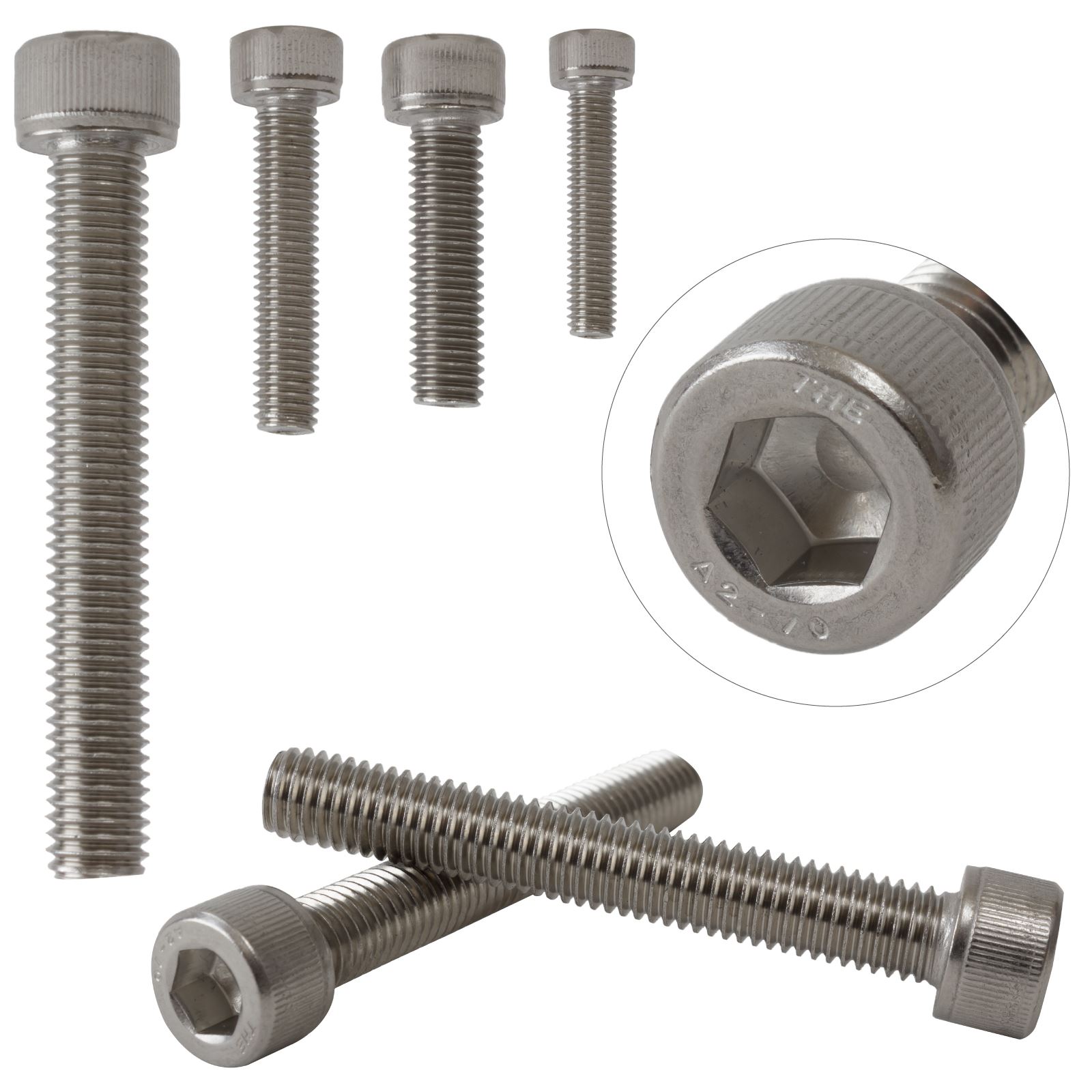 A2 Stainless Steel Hexagon Socket Head Cap Bolts Screws M10 DIN912 eBay