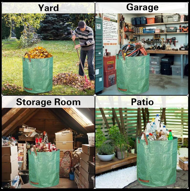 Garden Waste Bags Heavy Duty Waterproof Strong Reusable Sacks 120L 272L 500L - Bild 29 von 33