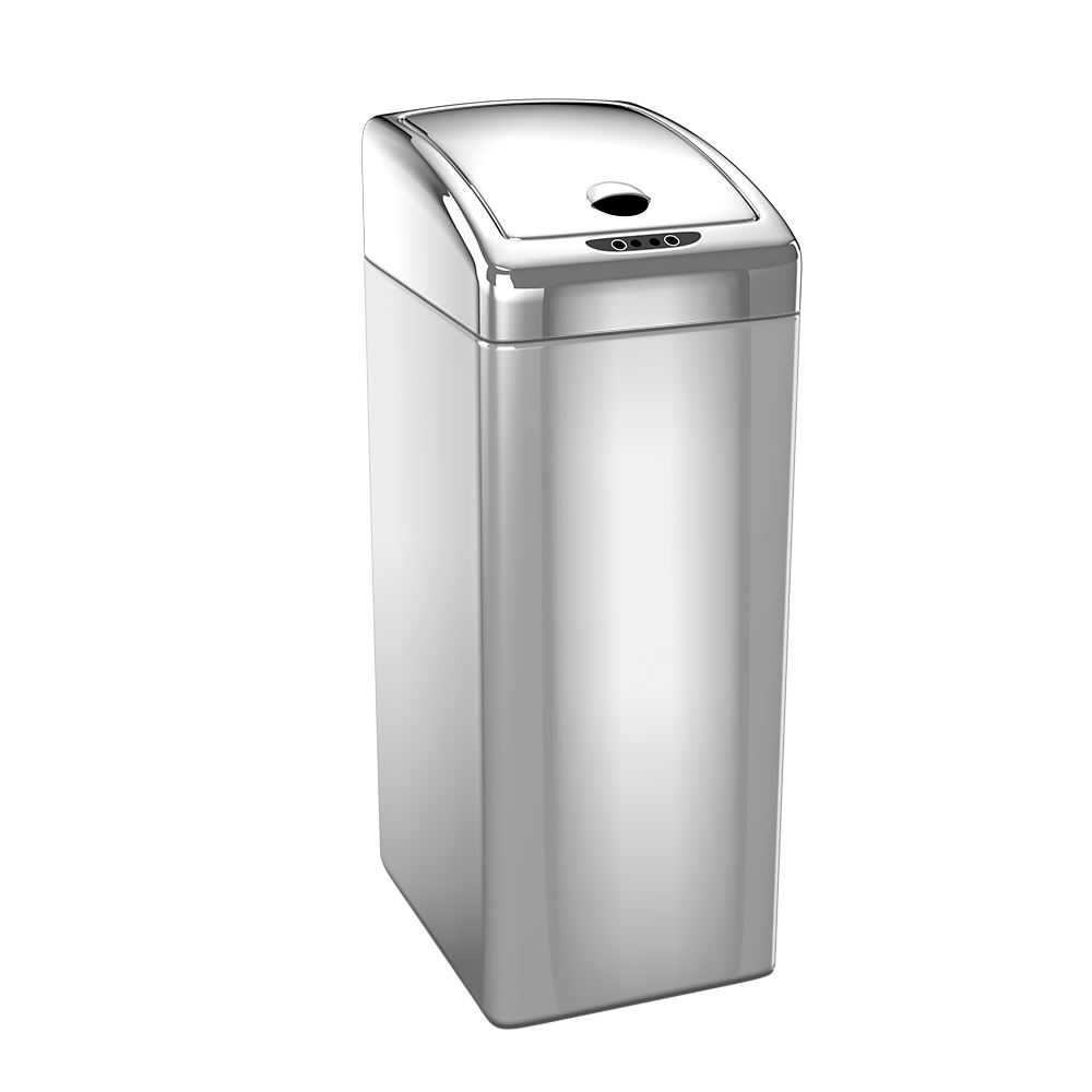 Dihl Rectangular Automatic Sensor Bin Chrome Lid Various Sizes and