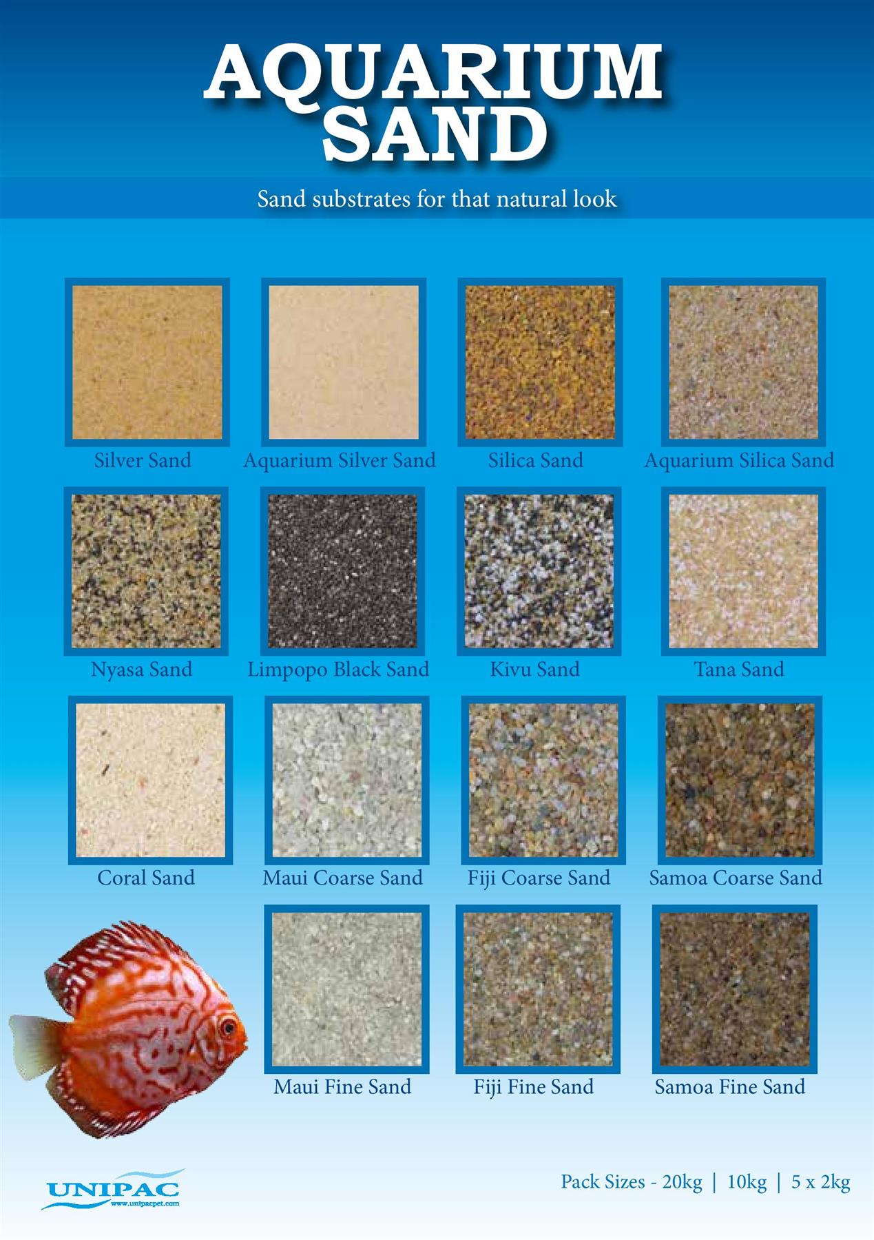 Unipac Aquatic Aquarium Sand and Gravel Natural Decorative Fish Tank Substrate - Picture 13 of 21